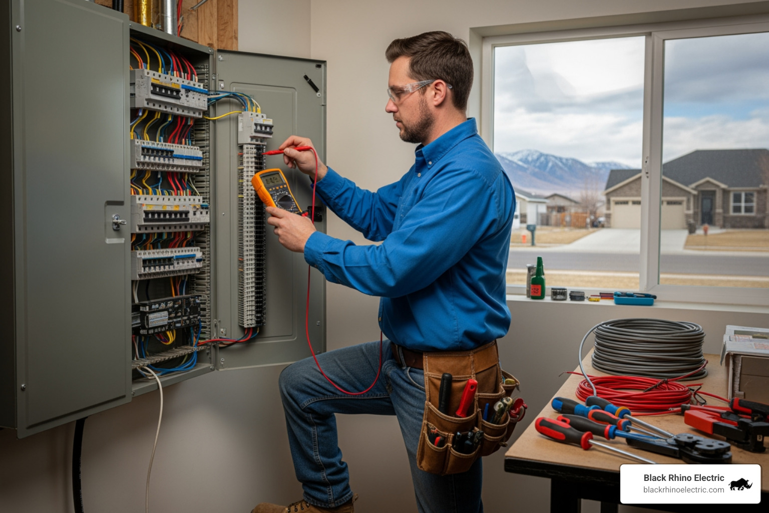 modern, clearly labeled electrical panel - Electrician Clearfield Utah
