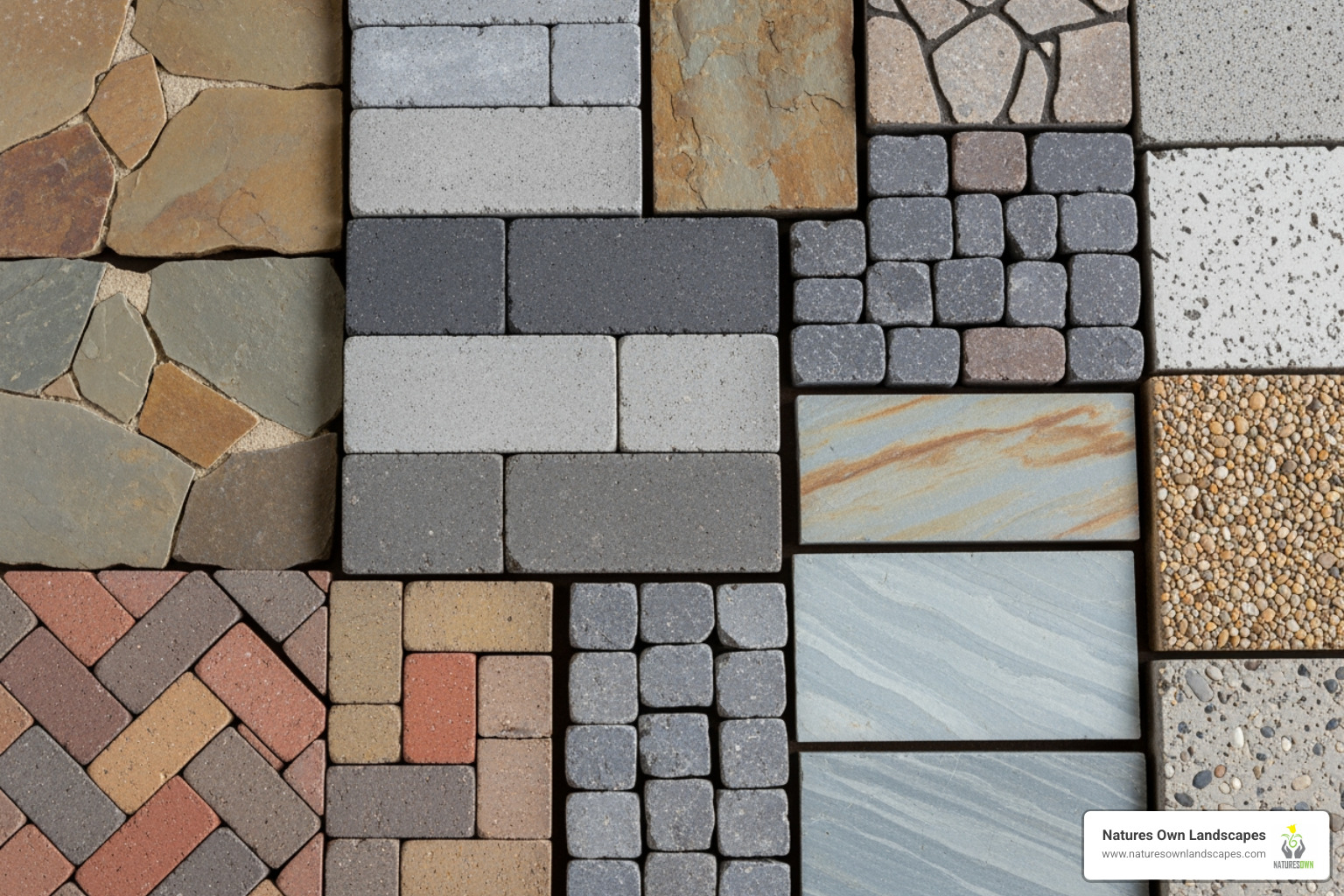 variety of hardscape materials - what are hardscapes in landscaping