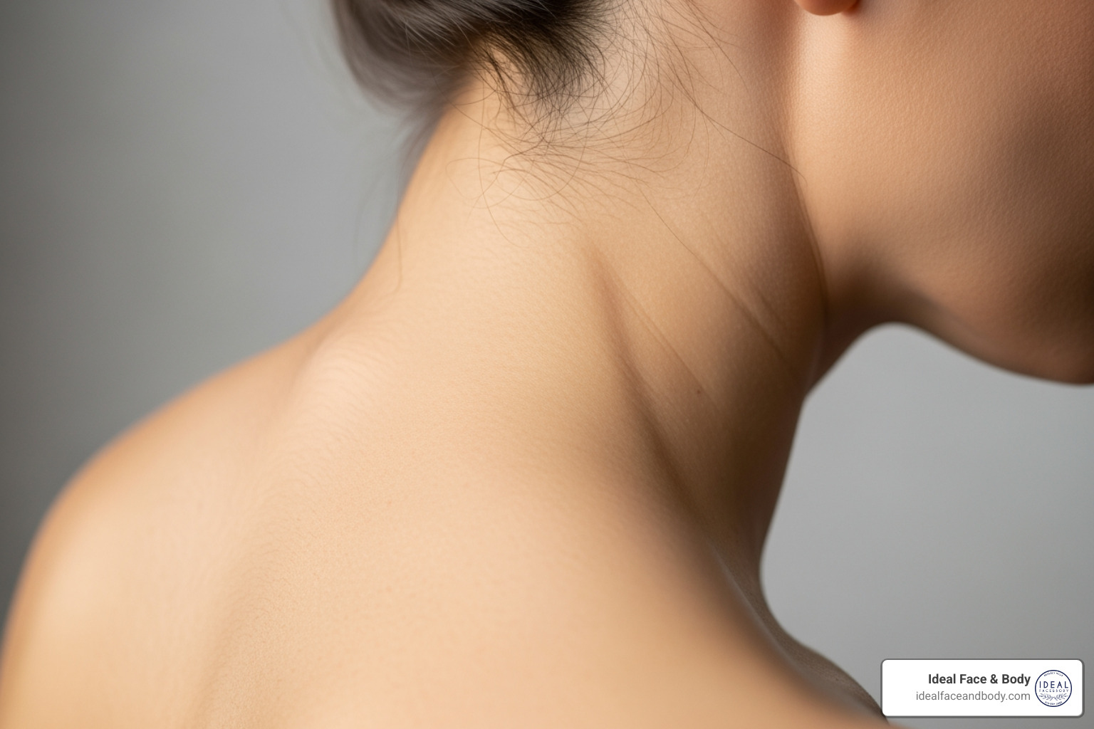 Patient's back showing a smooth contour after recovery - Neck hump removal surgery Patient's back showing a smooth contour after recovery - Neck hump removal surgery