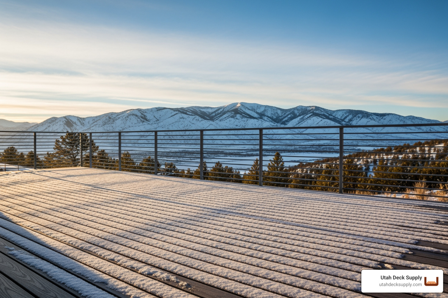Composite deck in winter - deck supplies Salt Lake City Composite deck in winter - deck supplies Salt Lake City
