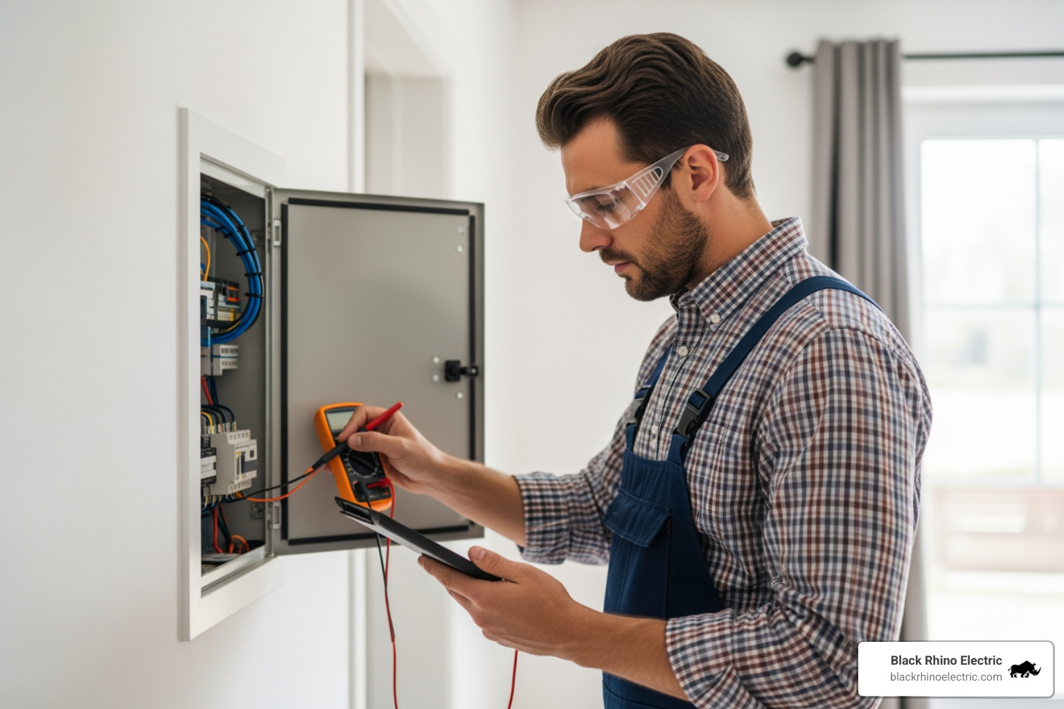 electrician performing a power assessment at a residential property - Generator installation Ogden