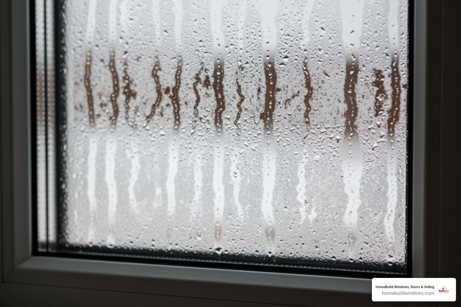 window with condensation between the glass panes - window installation schaumburg il