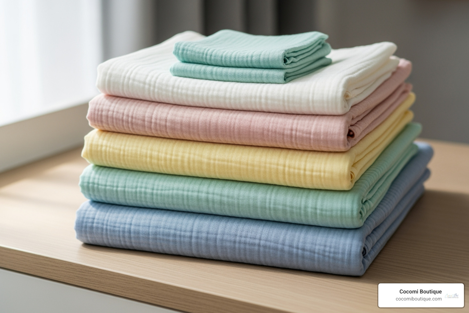 organic muslin swaddles stack - organic muslin swaddle