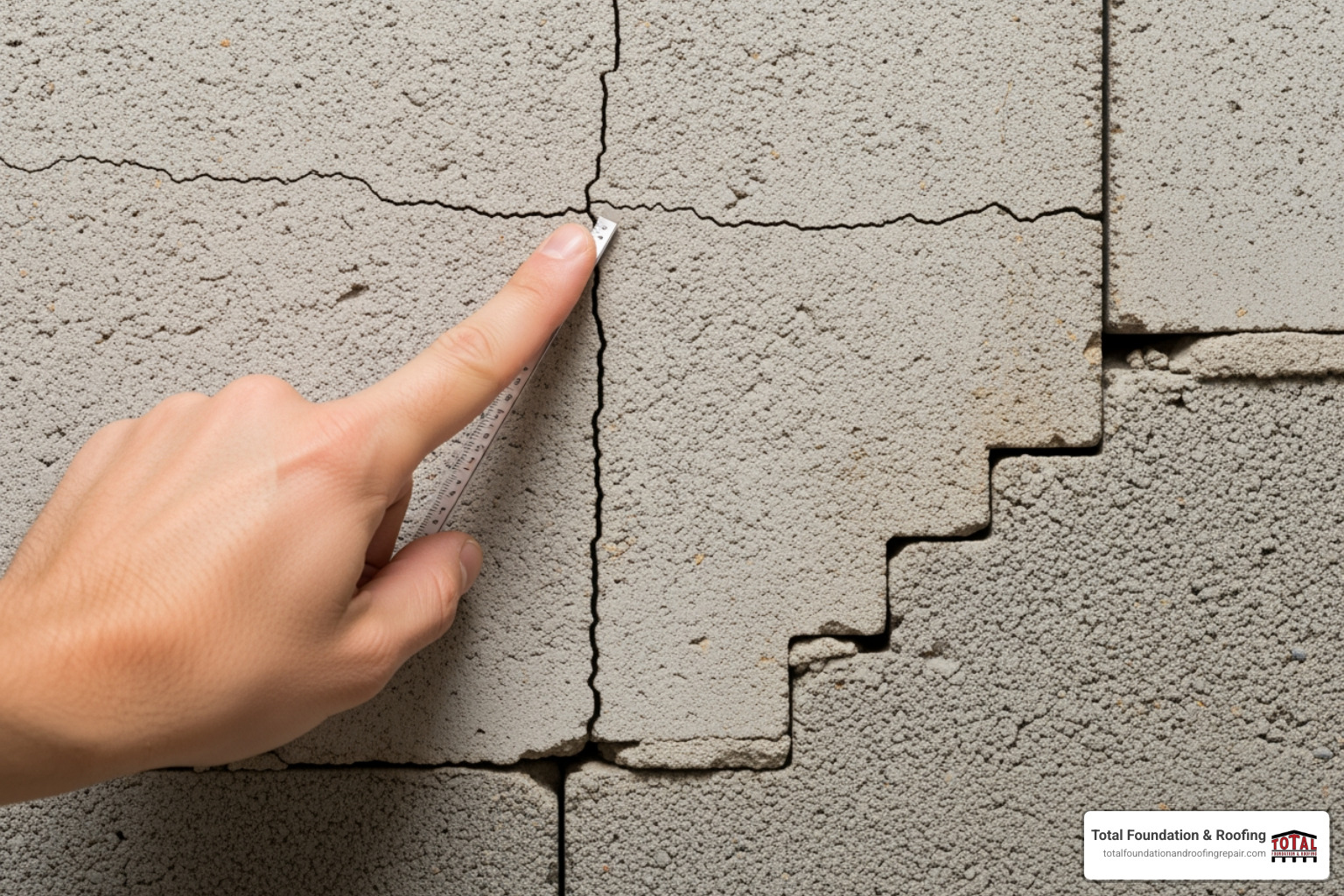 examining different types of concrete cracks - repairing large cracks in concrete walls