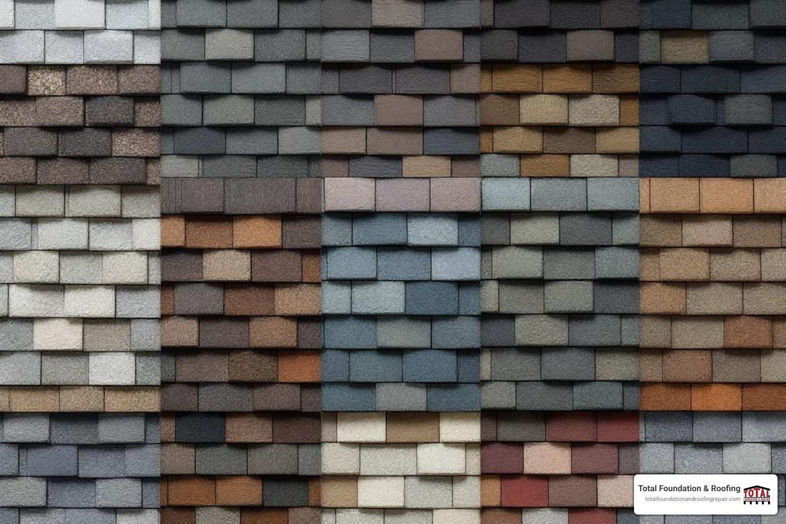 Gallery of different shingle colors and styles, including those that mimic slate and wood shake - best 50 year roof shingles