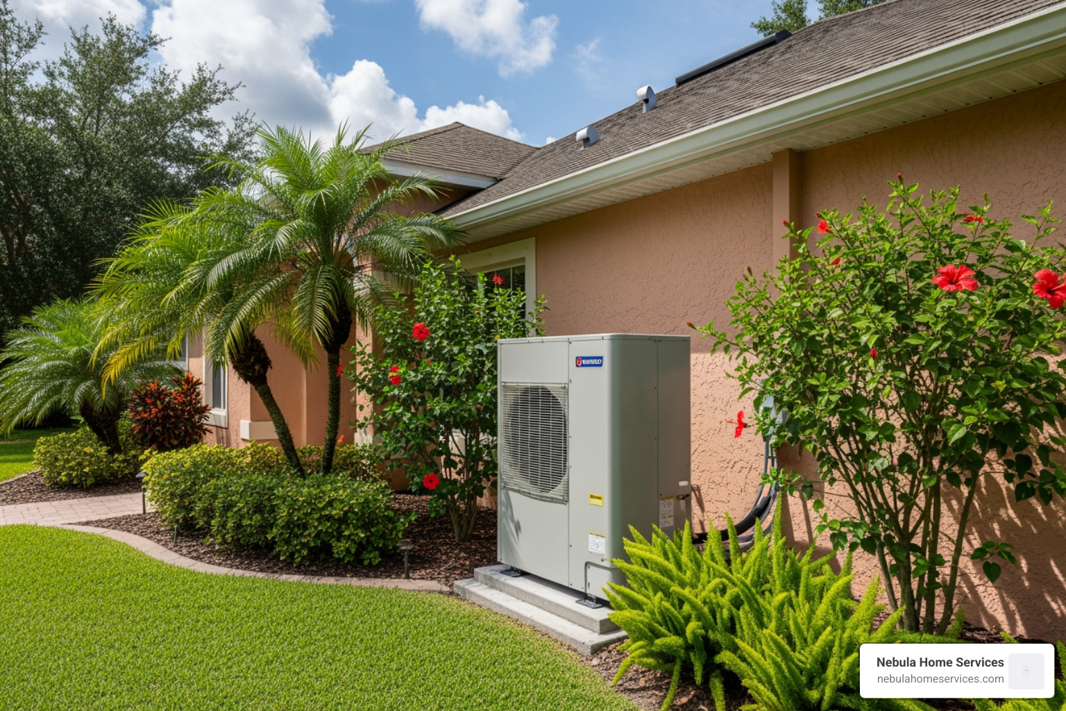 infographic showing heat pump operation cycle with arrows indicating heat transfer from outdoor unit to indoor unit in winter heating mode and reverse flow in summer cooling mode, with labels for key components like compressor, refrigerant lines, and air handlers - heat pumps installations company in lakeland, fl infographic showing heat pump operation cycle with arrows indicating heat transfer from outdoor unit to indoor unit in winter heating mode and reverse flow in summer cooling mode, with labels for key components like compressor, refrigerant lines, and air handlers - heat pumps installations company in lakeland, fl