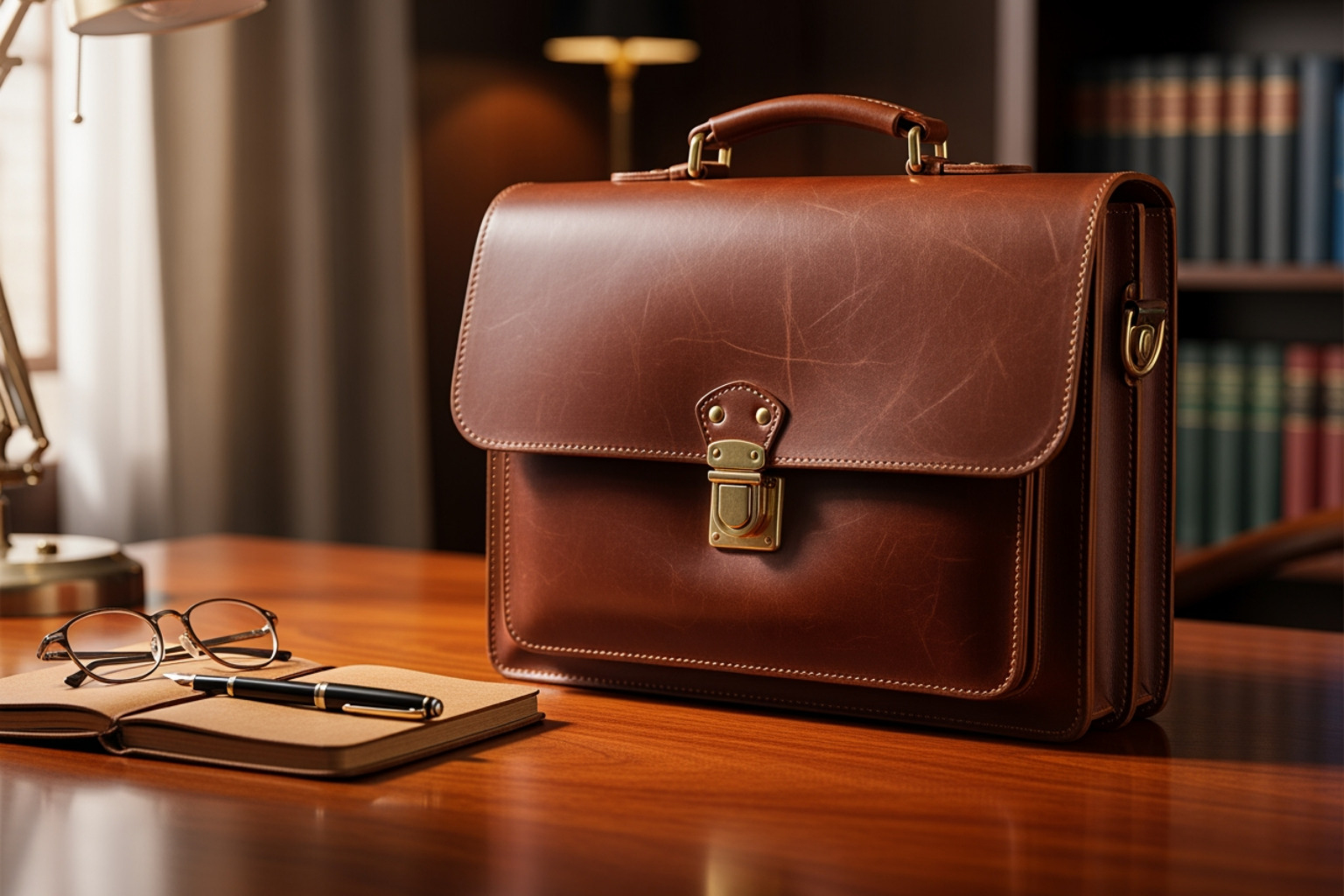 leather briefcase on a wooden desk - Wrongful death lawyer