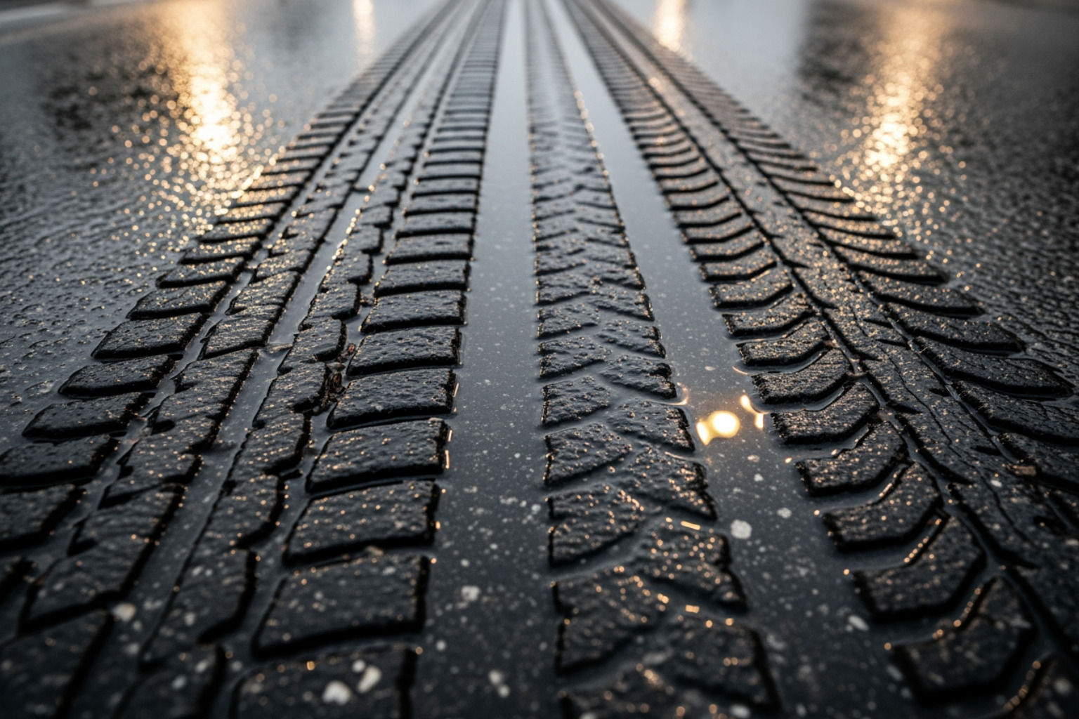 tire tread marks on wet asphalt - Wrongful death lawsuit