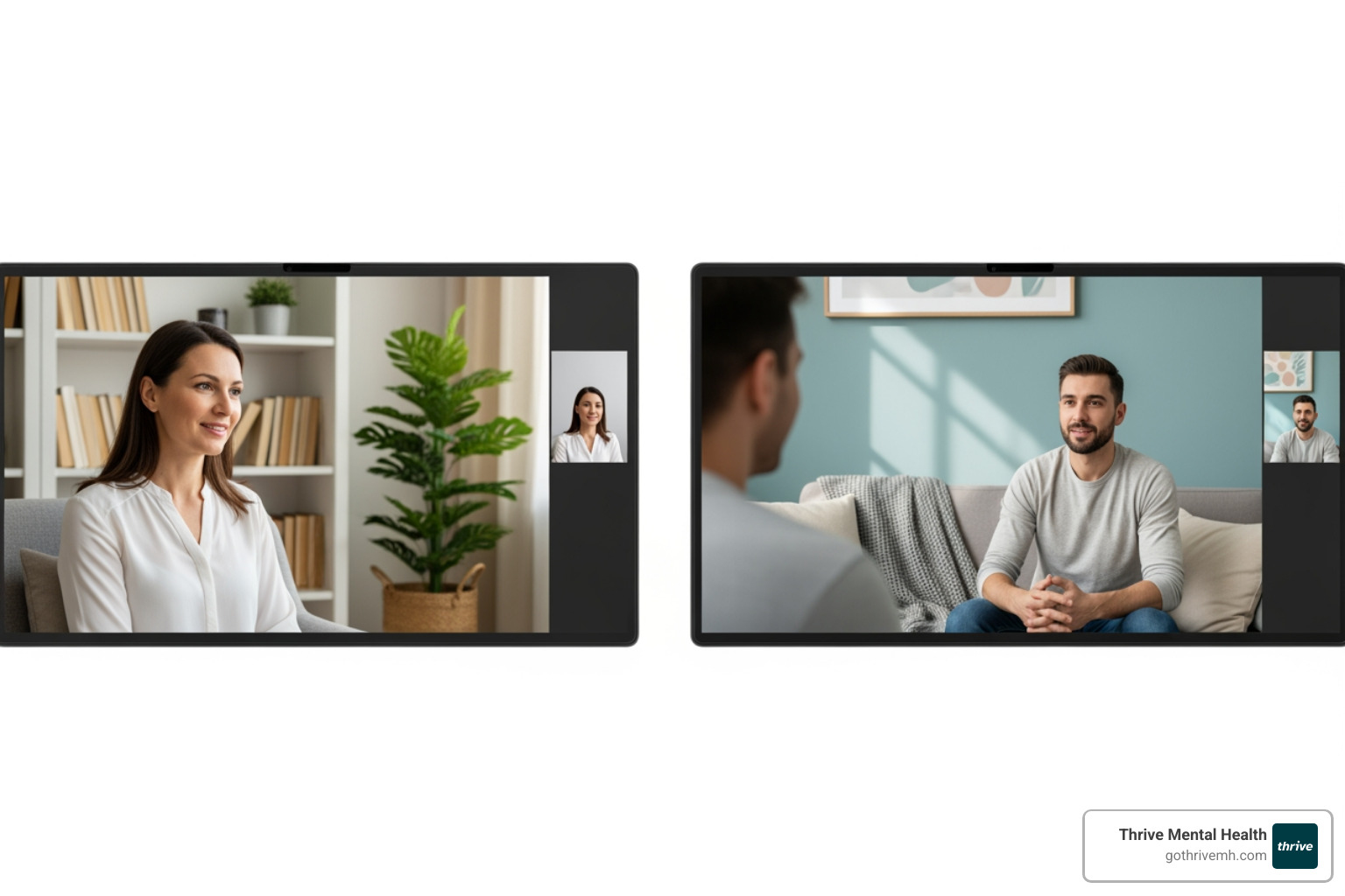 SC therapist and client connecting during a first virtual anxiety therapy session - Show me providers that offer virtual anxiety support online for adults living in South Carolina