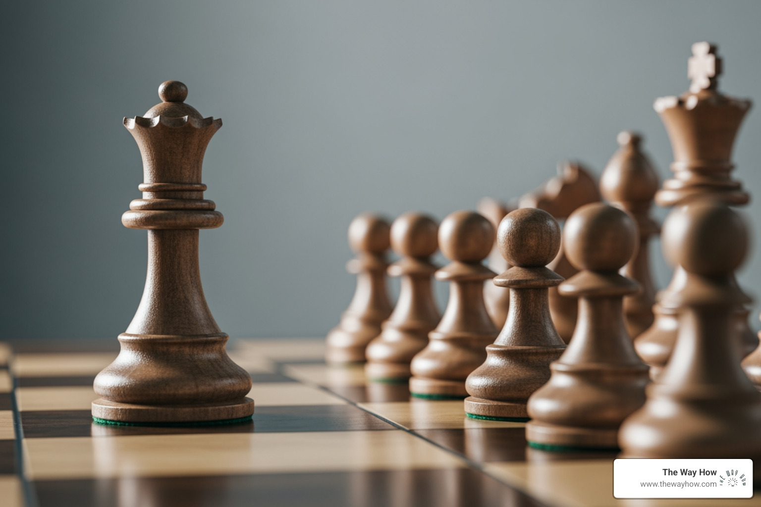 chess board, contrasting a strategic queen piece with a line of pawns - cmo services chess board, contrasting a strategic queen piece with a line of pawns - cmo services