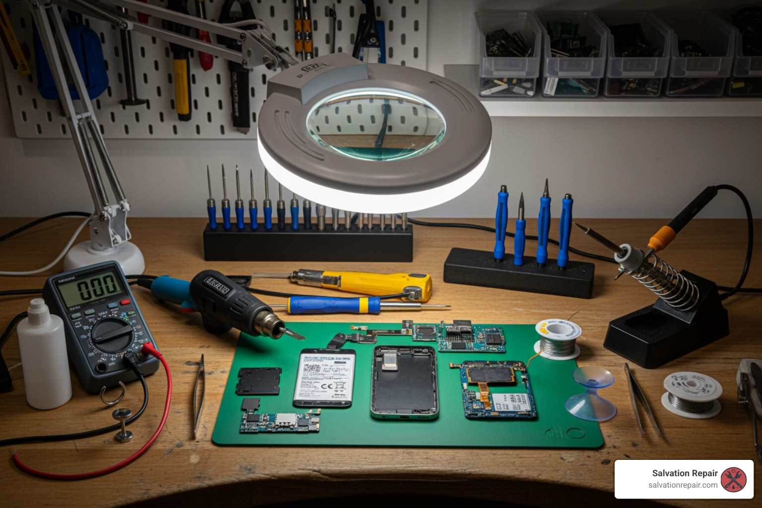 electronics repair workbench - smartphone repair hattiesburg