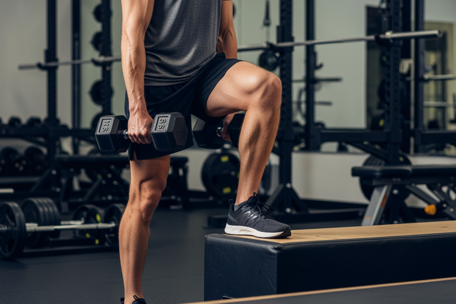 runner doing bent knee calf raise with weights - calf tightness running