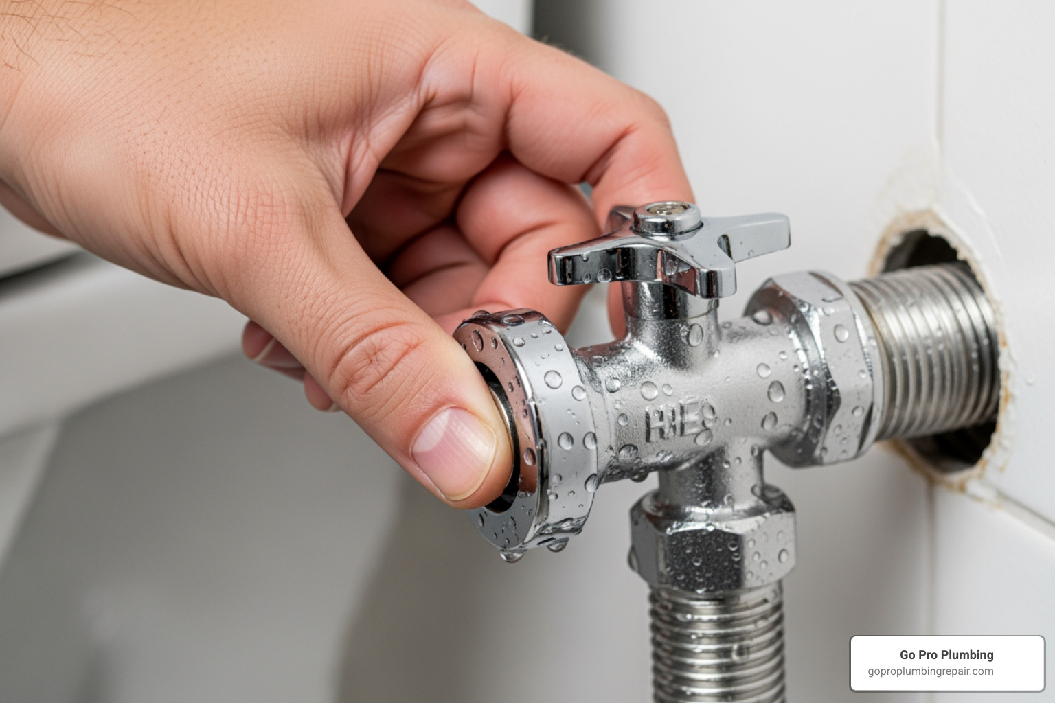 hand turning toilet shut-off valve clockwise - fix a leaking toilet pipe hand turning toilet shut-off valve clockwise - fix a leaking toilet pipe