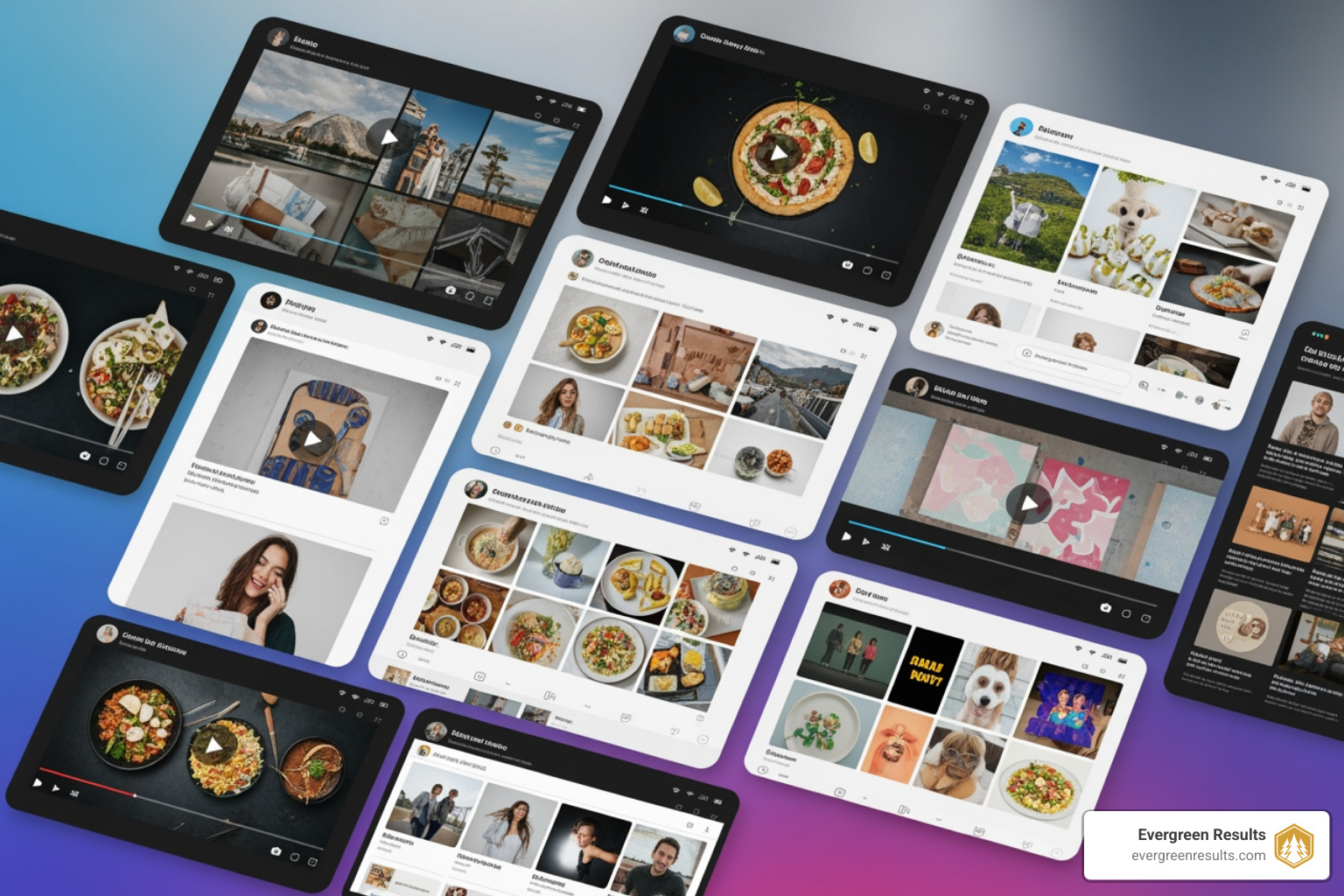 Social Media Feed Collage - user generated content how to start