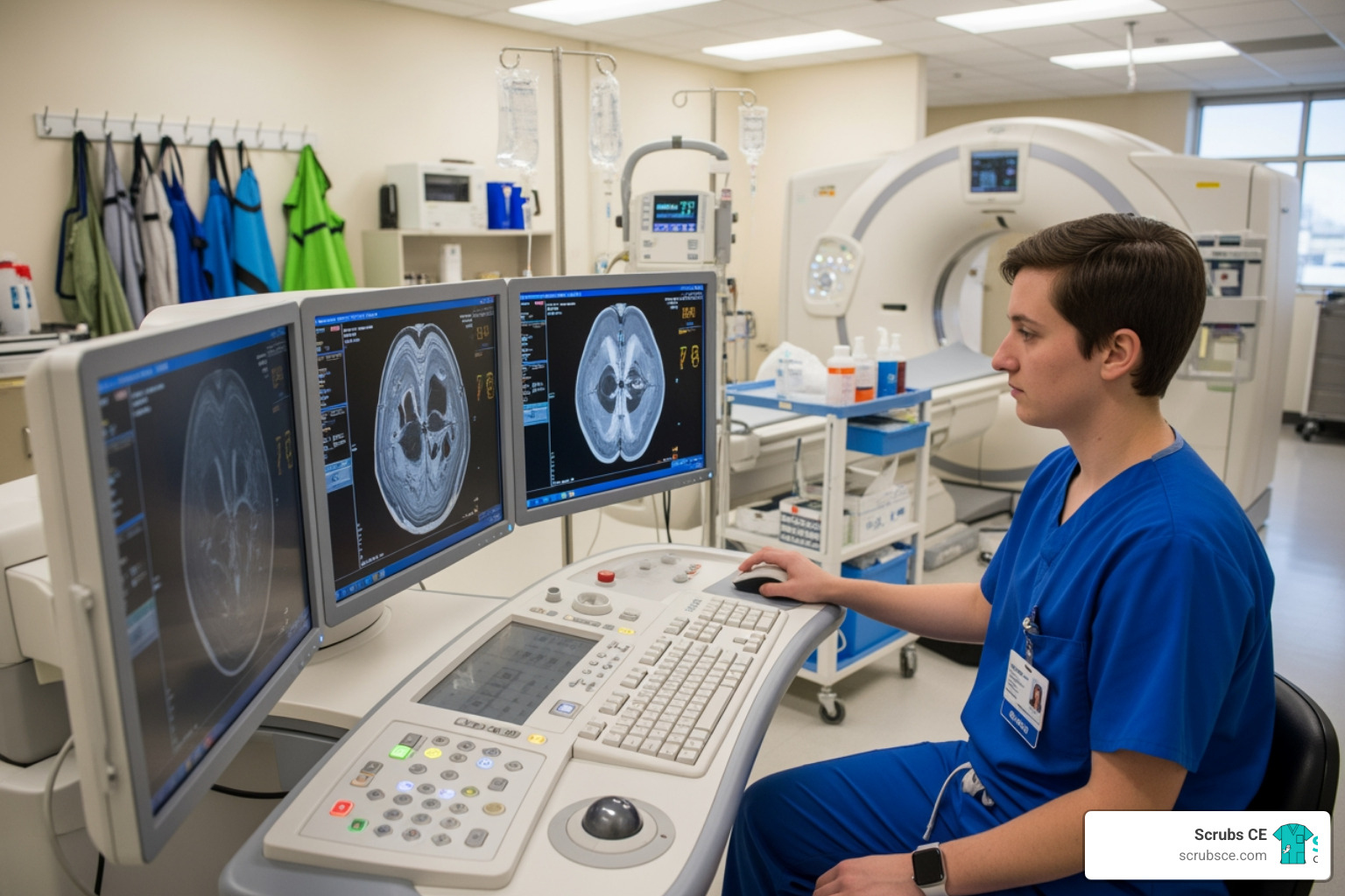 Student in radiography lab setting - CT technologist requirements Student in radiography lab setting - CT technologist requirements