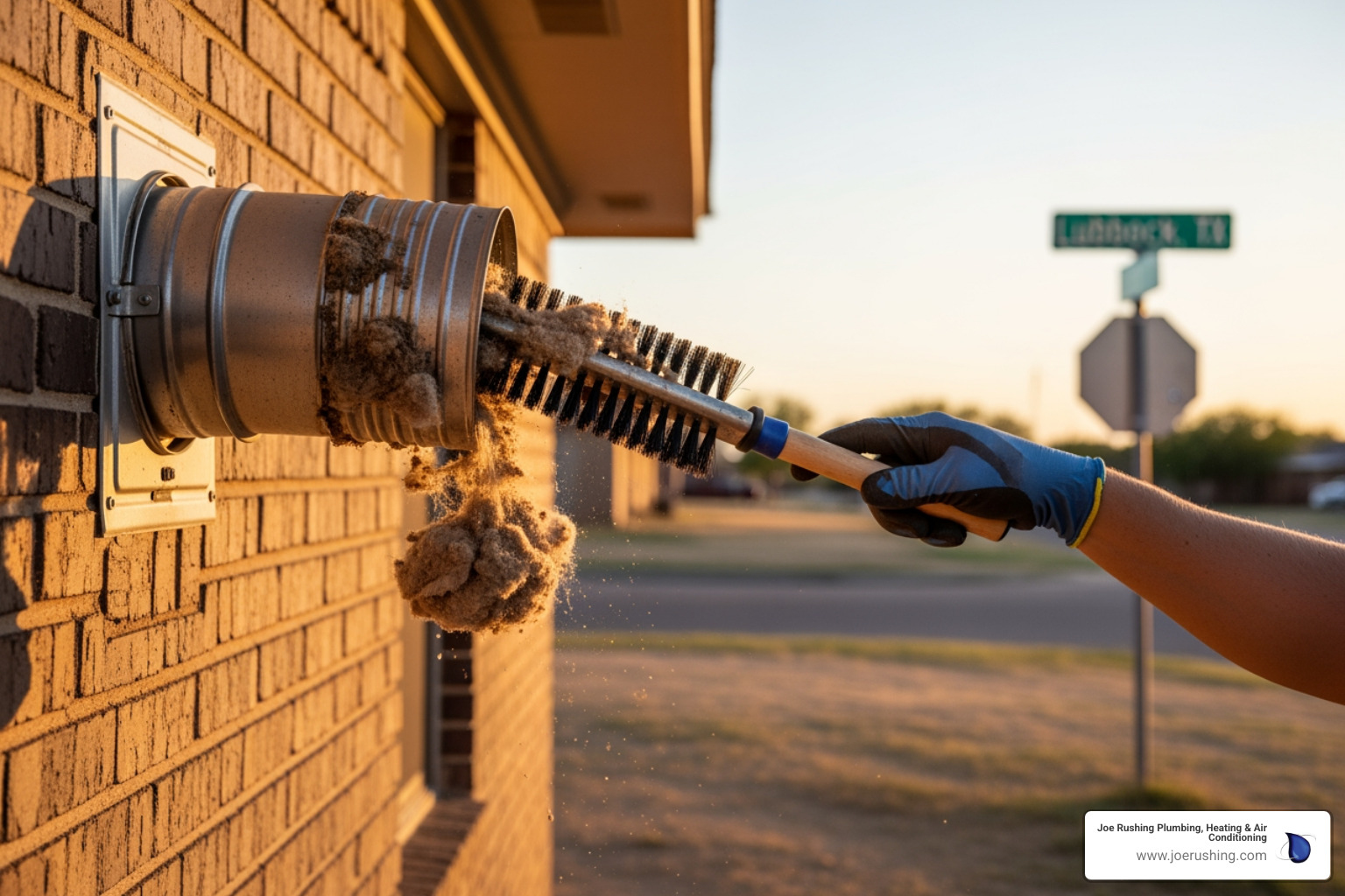 Infographic showing how lint bypasses the dryer's lint trap and accumulates throughout the entire dryer vent system, creating blockages that restrict airflow and increase fire risk, with arrows indicating the path from the dryer drum through the transition hose to the exterior vent - best dryer vent cleaning in lubbock, tx