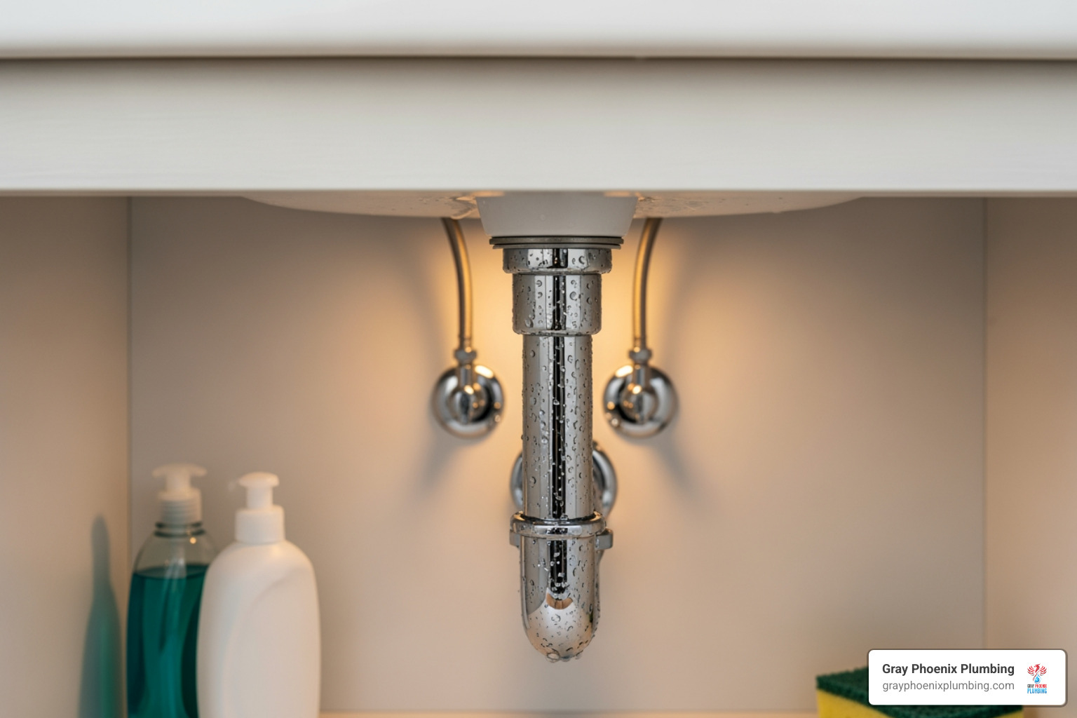 P-trap under a sink - clean stinky drain