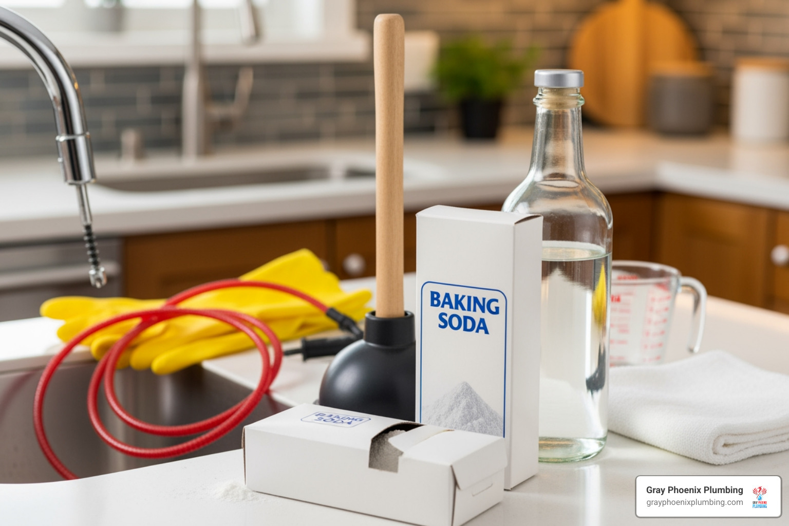 DIY drain cleaning supplies - clean stinky drain