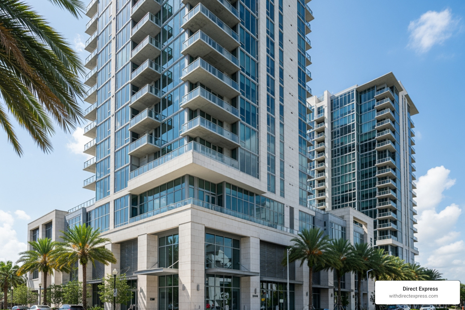 modern condo building exterior in Tampa - buy a condo donwtonw tampa