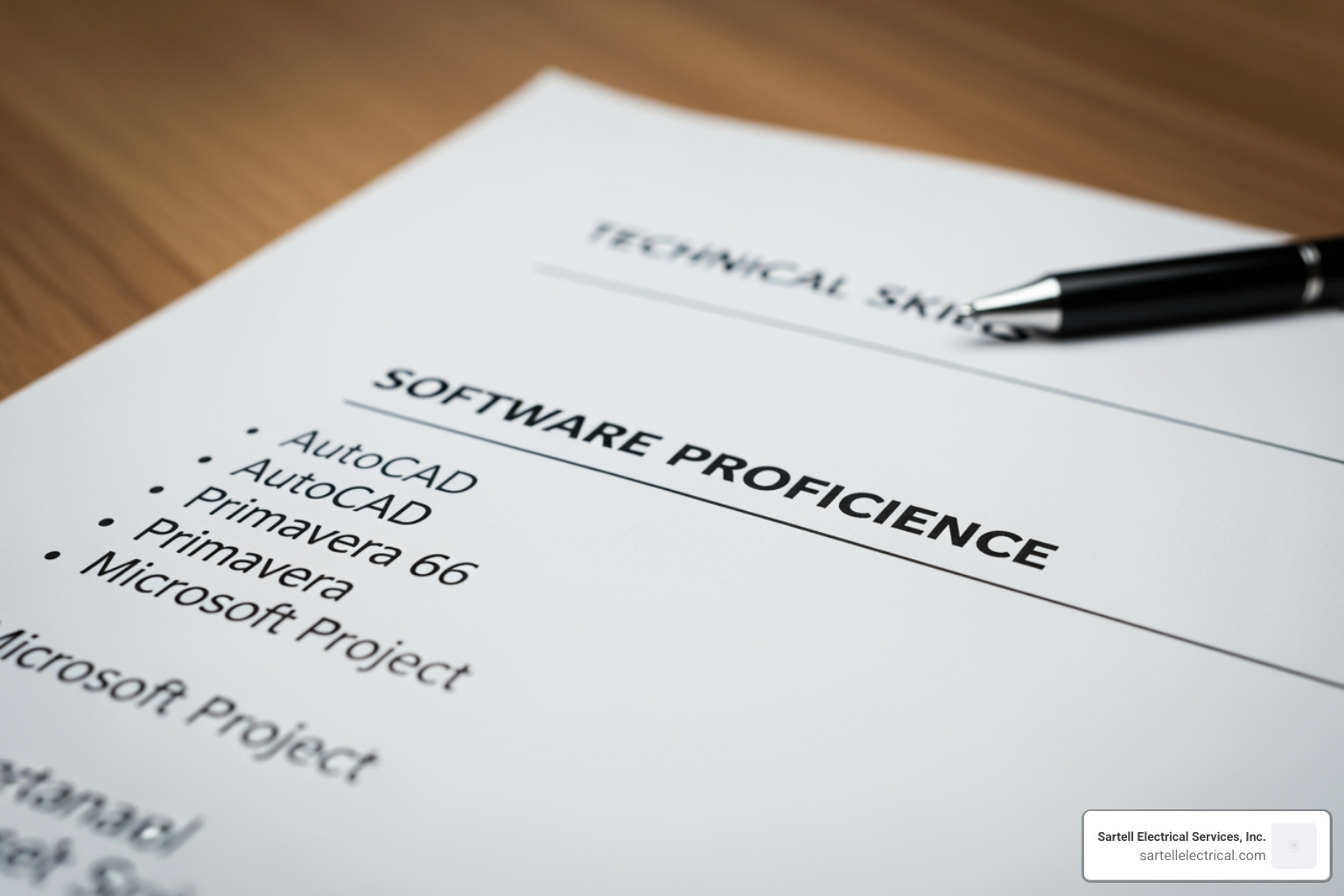 Resume skills section highlighting technical software - electrical project coordinator resume Resume skills section highlighting technical software - electrical project coordinator resume