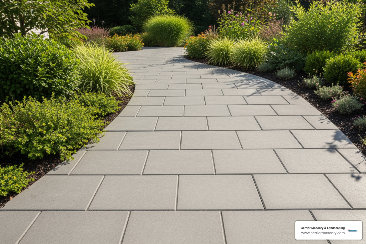 Walkway with running bond pattern using 24x24 pavers - 24x24 concrete pavers