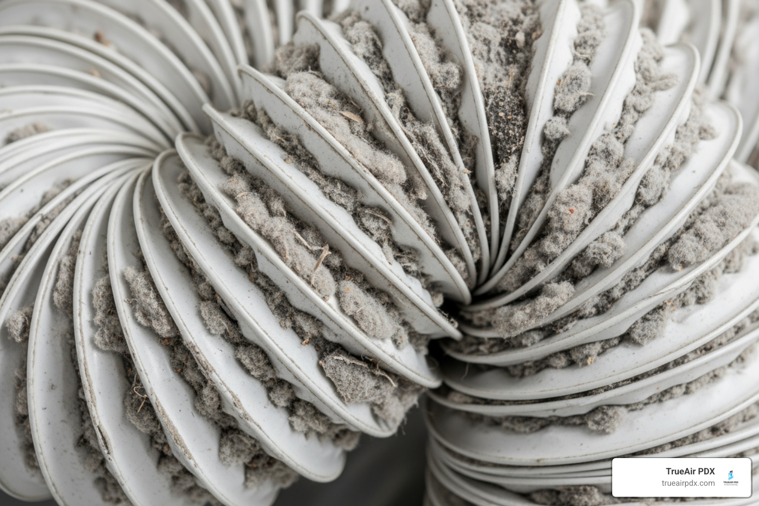 crushed flimsy vinyl dryer duct - dryer venting under house