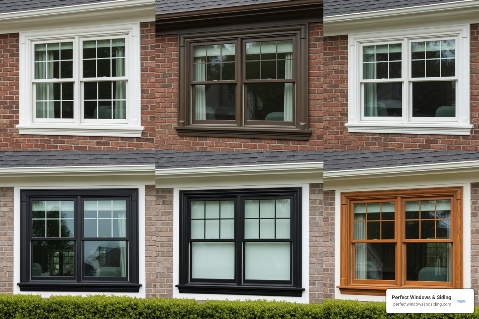 double hung windows with various grid patterns and colors - double hung windows Chicago