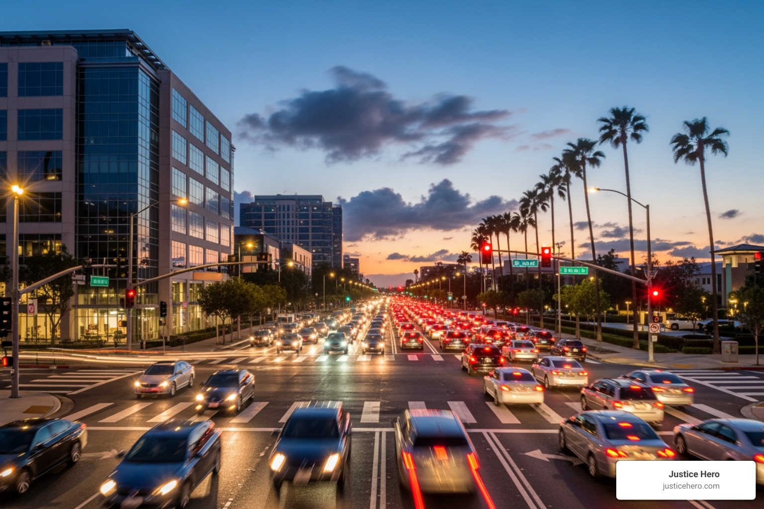 Notable Irvine intersection with heavy traffic - motor vehicle accident lawyer Irvine