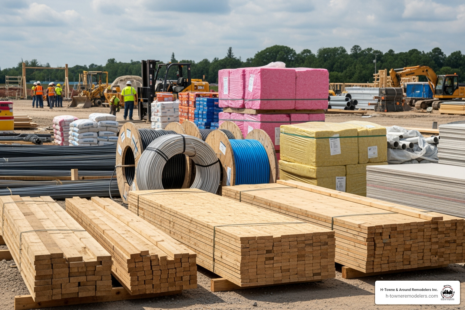 construction materials like lumber, wiring, and insulation - average cost to build an additional bedroom