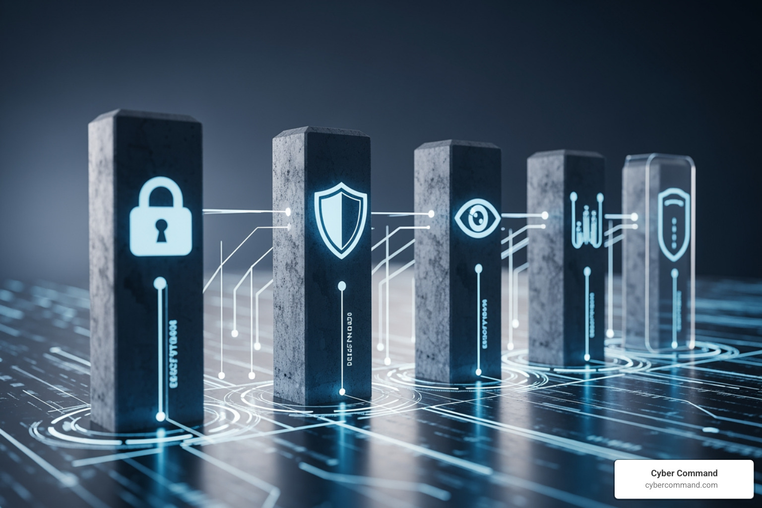 four interconnected pillars labeled IAM, Data Protection, Visibility, and Threat Prevention - Cloud security services