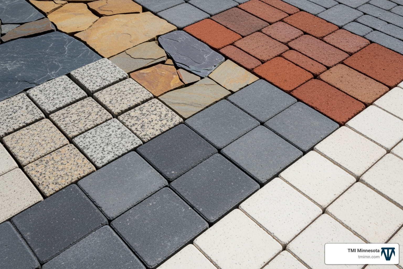 various paver materials - paver driveway installation