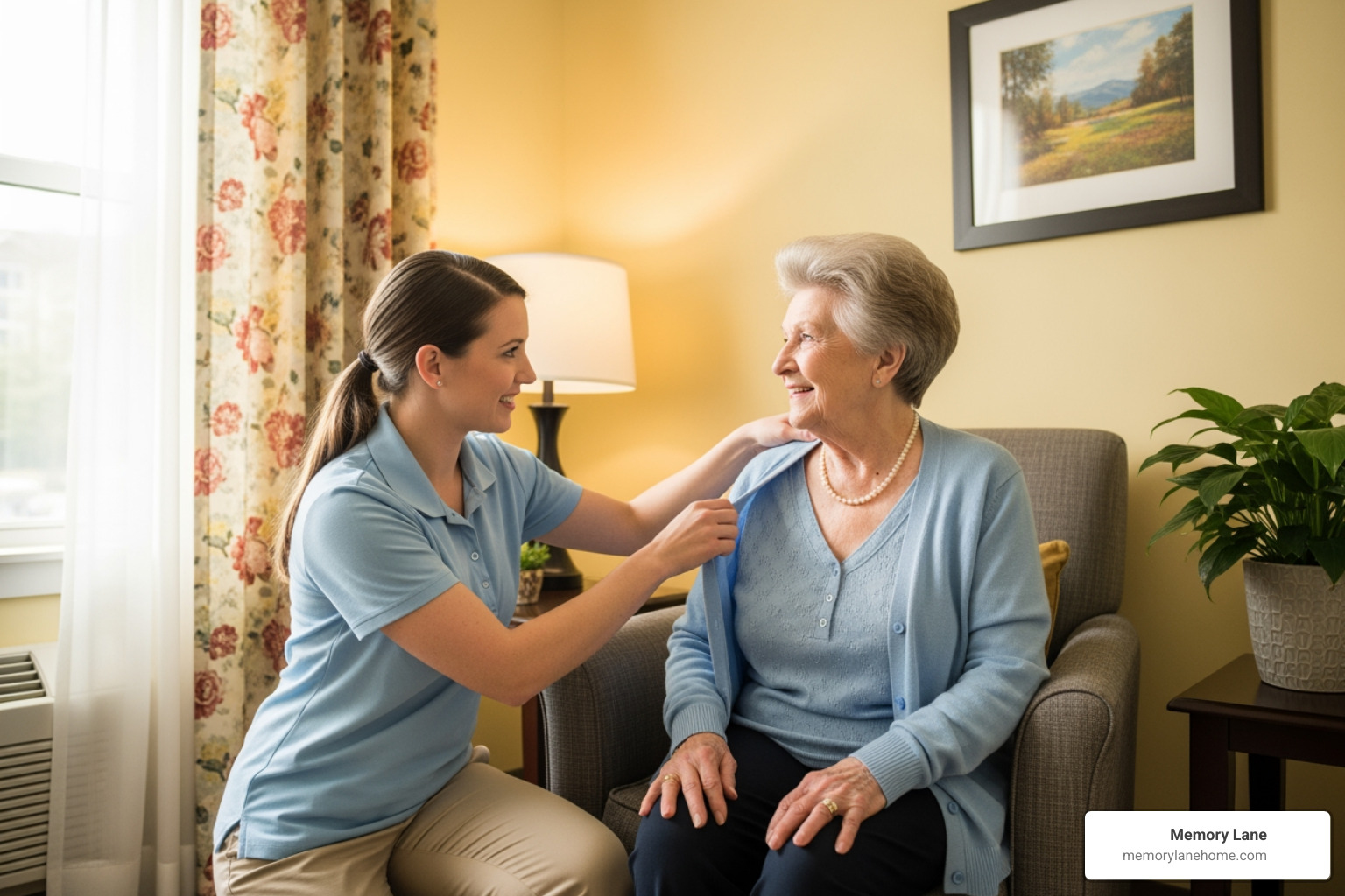 caregiver assisting resident with daily task - assisted living options
