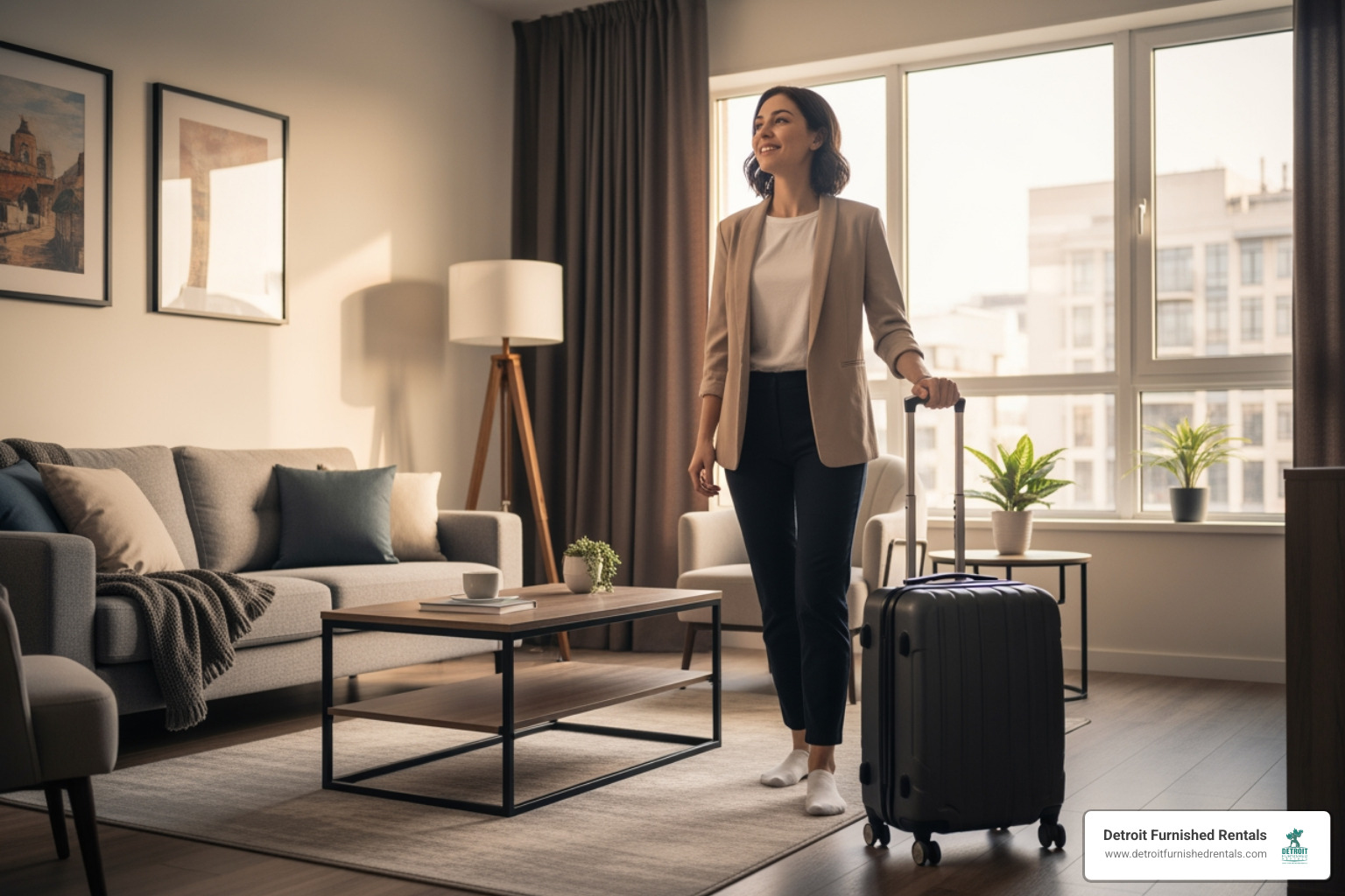 A person easily moving into a furnished apartment with just a suitcase - Furnished apartments for lease A person easily moving into a furnished apartment with just a suitcase - Furnished apartments for lease