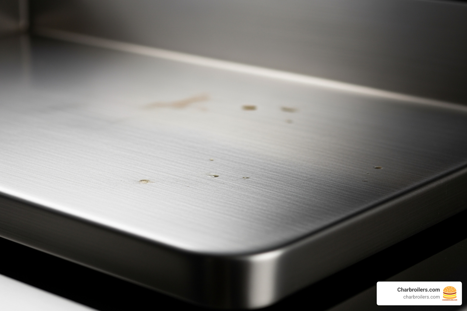 A close-up shot highlighting the 1-inch thick polished steel griddle plate, showing its smooth, reflective surface and heavy-duty construction. - cook rite griddle A close-up shot highlighting the 1-inch thick polished steel griddle plate, showing its smooth, reflective surface and heavy-duty construction. - cook rite griddle