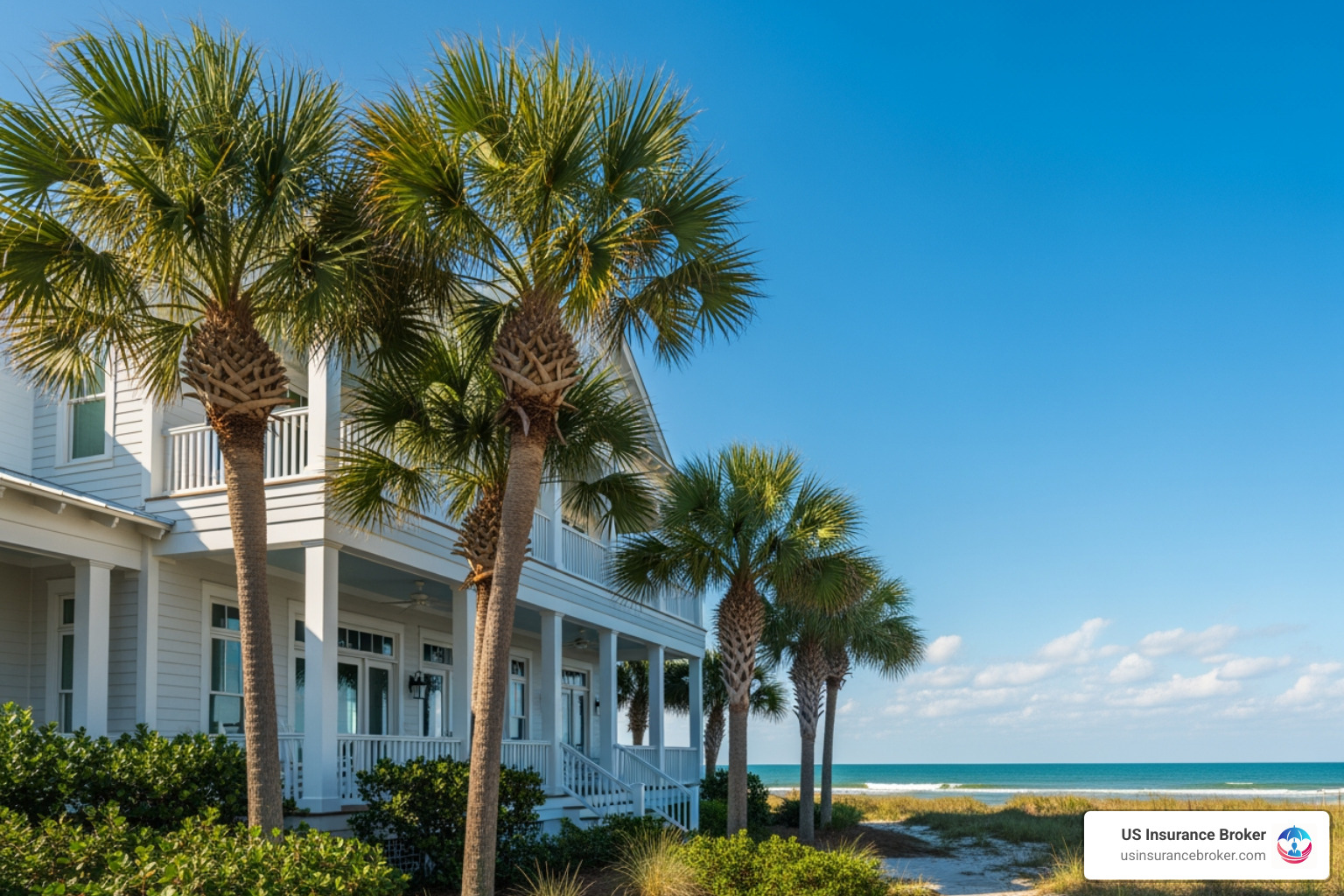 Ormond Beach coastal home with palm trees - ormond beach home insurance Ormond Beach coastal home with palm trees - ormond beach home insurance