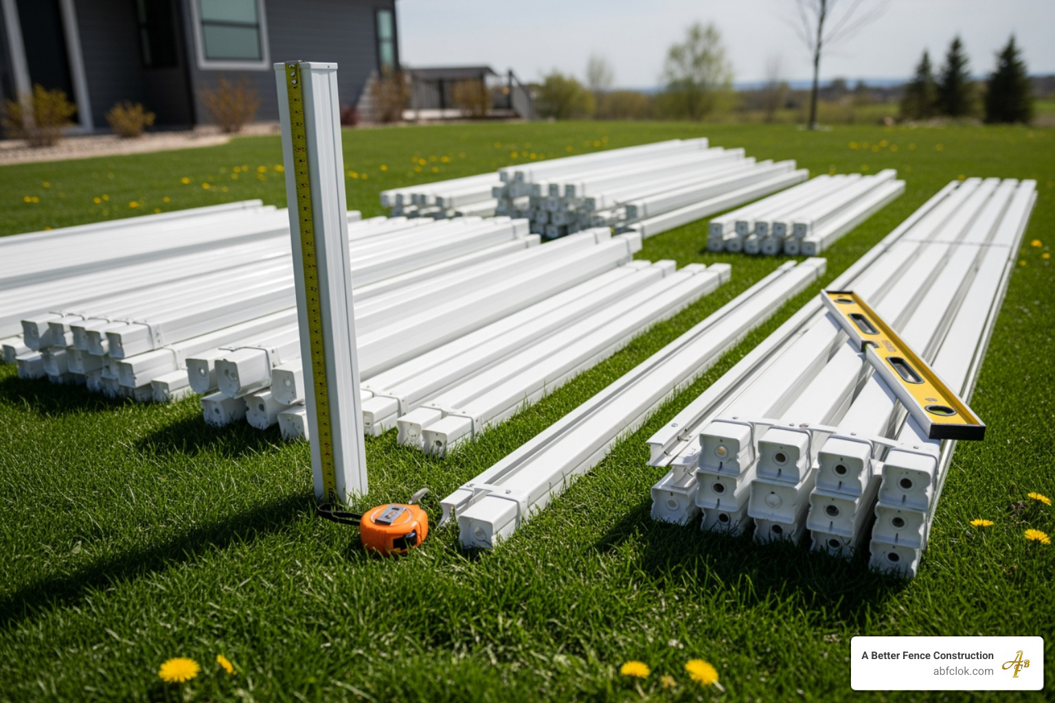 vinyl fence panels and posts ready for installation - change chain link fence to vinyl vinyl fence panels and posts ready for installation - change chain link fence to vinyl