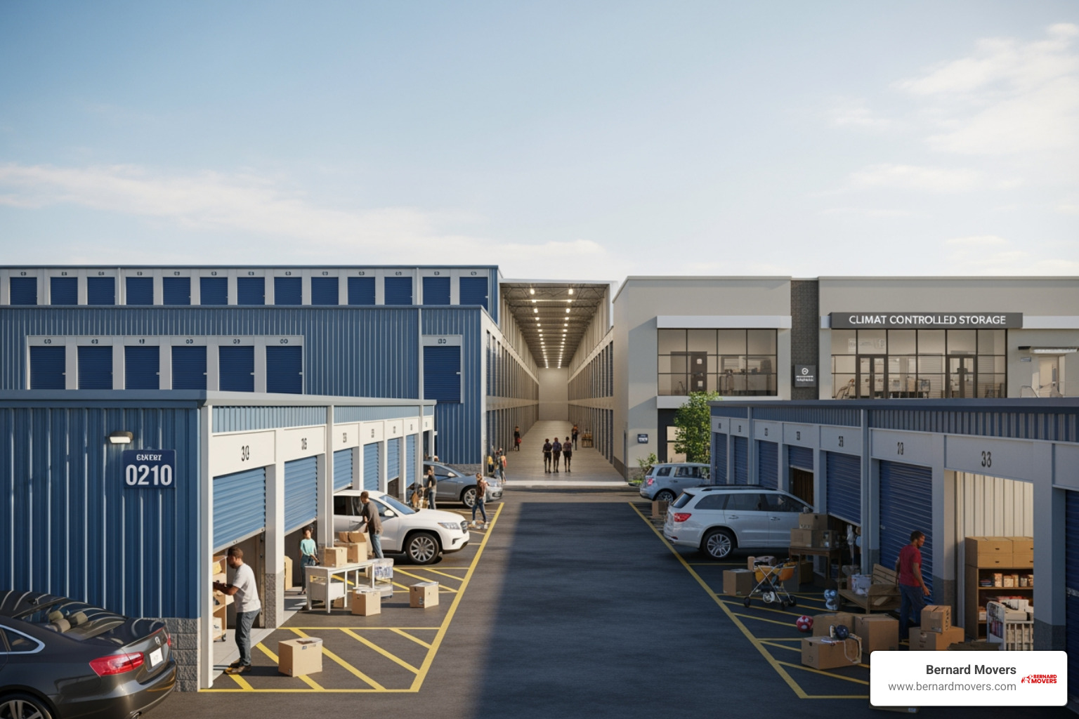 different types of storage units (drive-up, indoor, climate-controlled) - self storage business rates