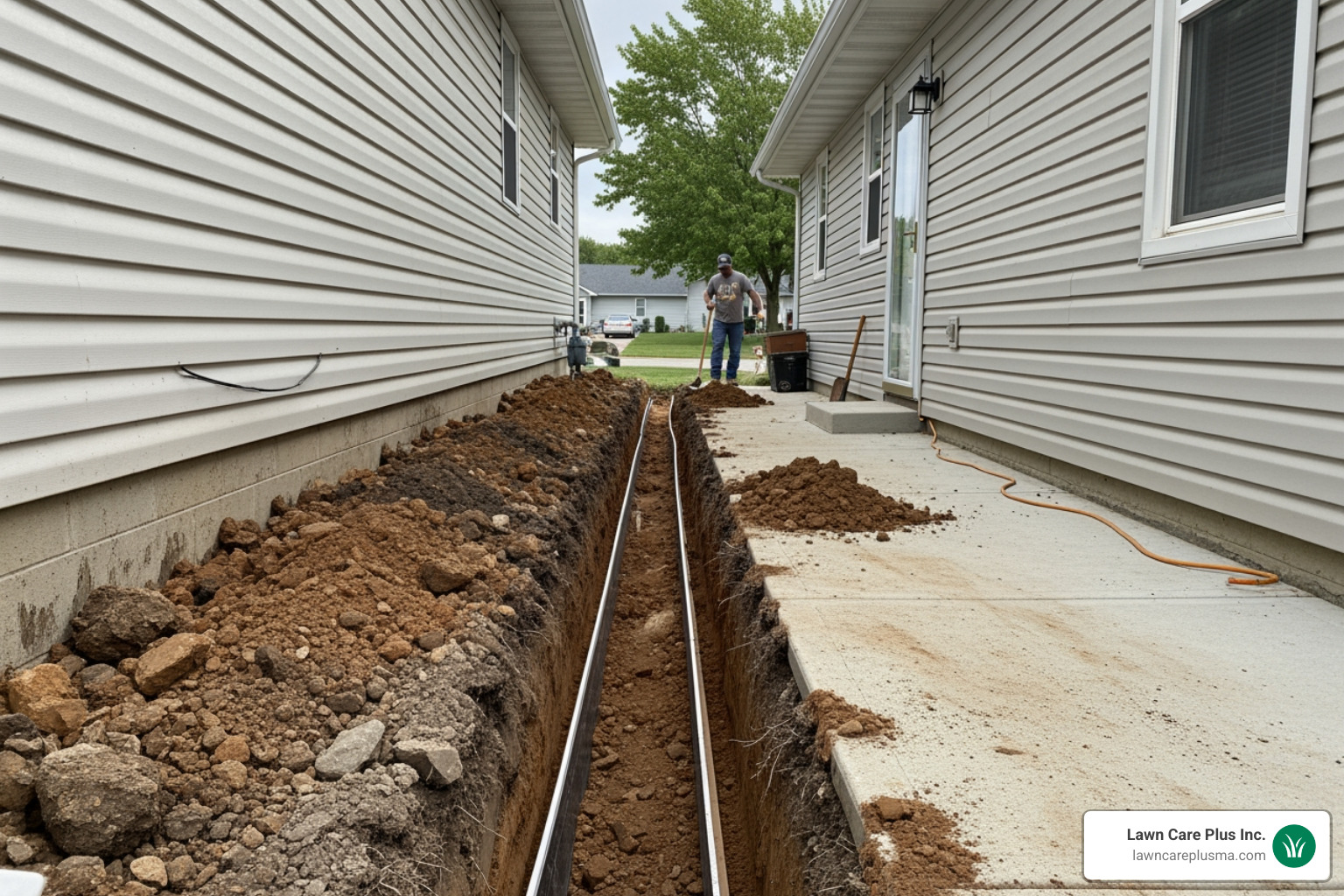 narrow French drain - small french drain pipe