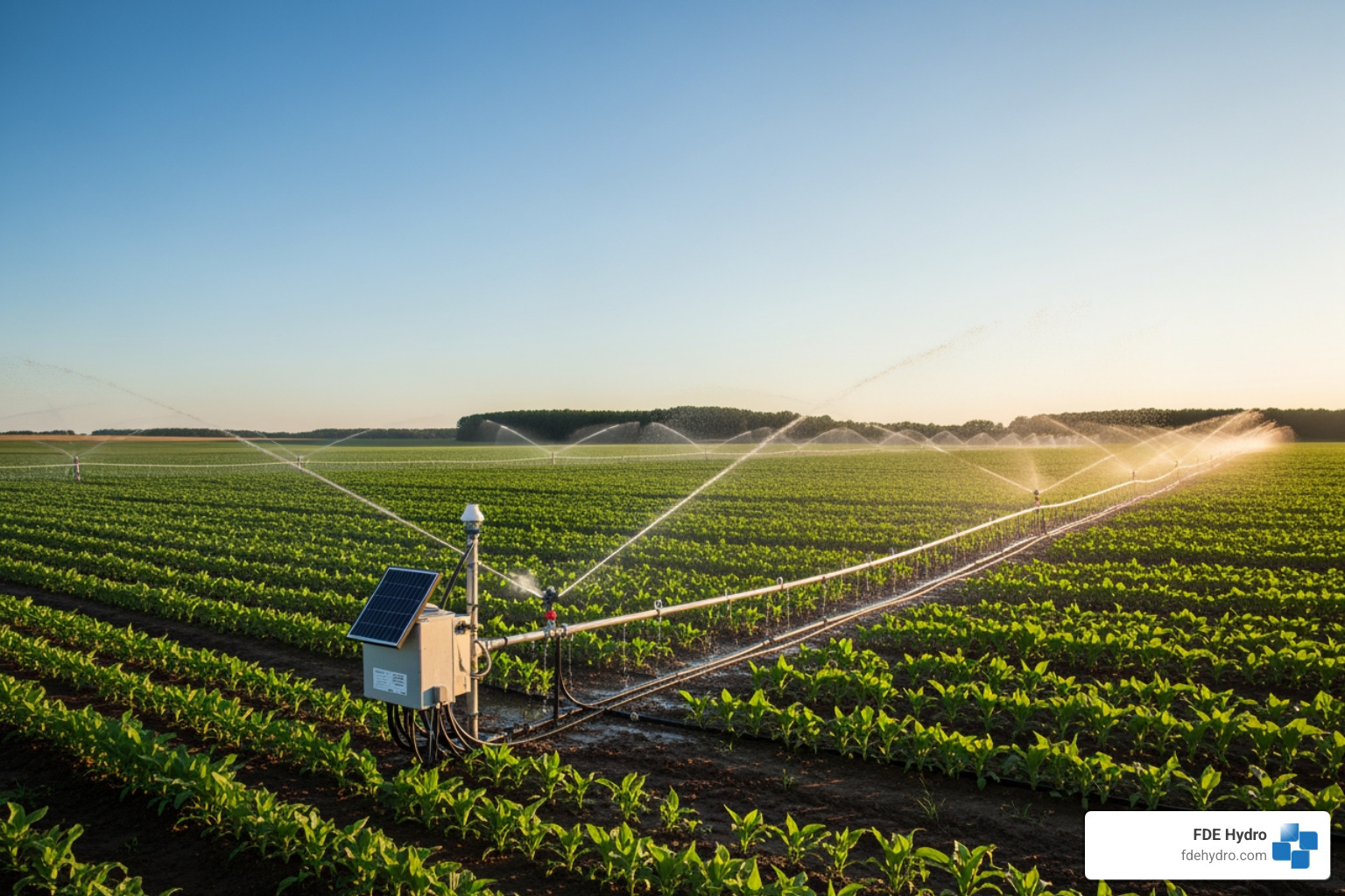 Smart irrigation system operating in an agricultural field - water management solutions