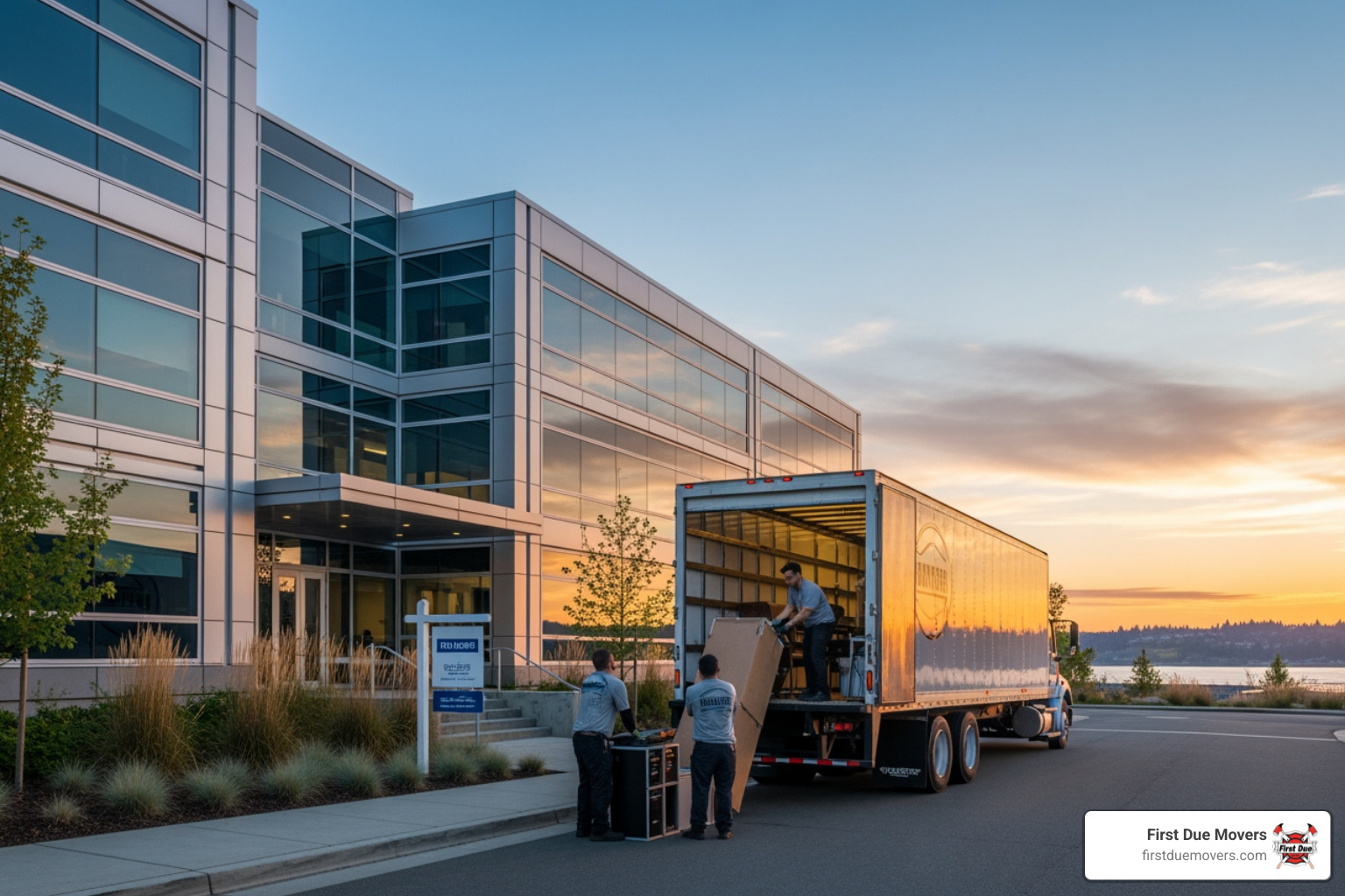 infographic showing the key differences between commercial and residential moves: commercial moves require specialized equipment for IT infrastructure and servers, focus on minimizing business downtime through after-hours scheduling, demand higher liability insurance for valuable business assets, need coordination with building management for elevator and parking access, and involve detailed inventory systems with labeling for entire office layouts versus residential moves which are smaller in scale, flexible in timing, focus on personal belongings, and require standard homeowner insurance - top rated commercial moves in kirkland, wa