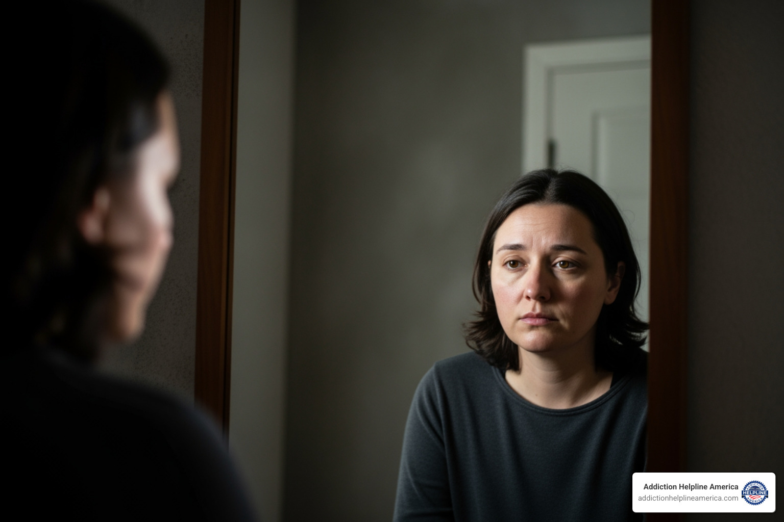 person looking reflectively in a mirror - Substance abuse treatment person looking reflectively in a mirror - Substance abuse treatment