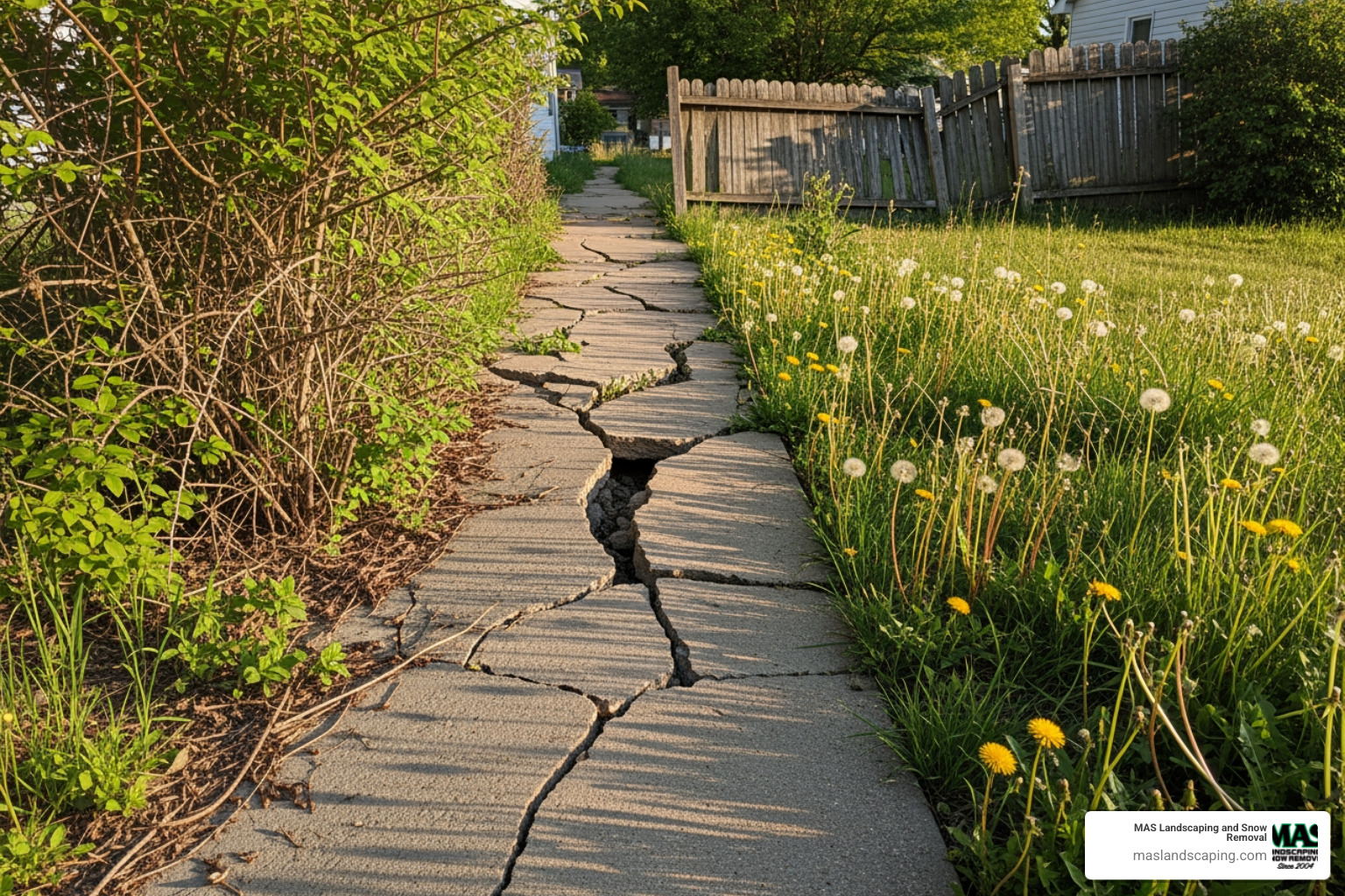 uneven pathway or overgrown bushes creating a hazard - yard cleanup for seniors uneven pathway or overgrown bushes creating a hazard - yard cleanup for seniors