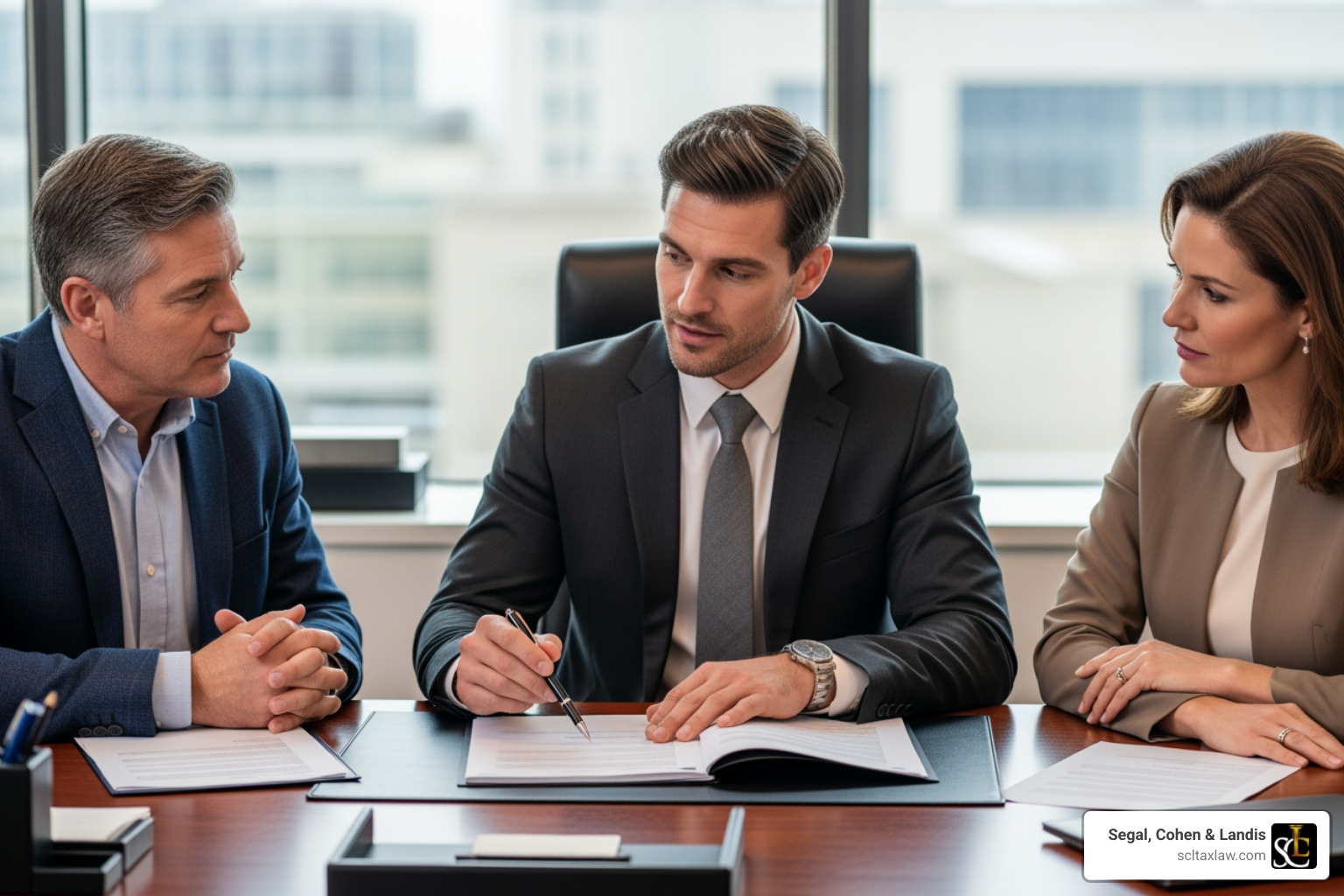 Professional consultation between an attorney and clients - dallas trust firm tax attorney