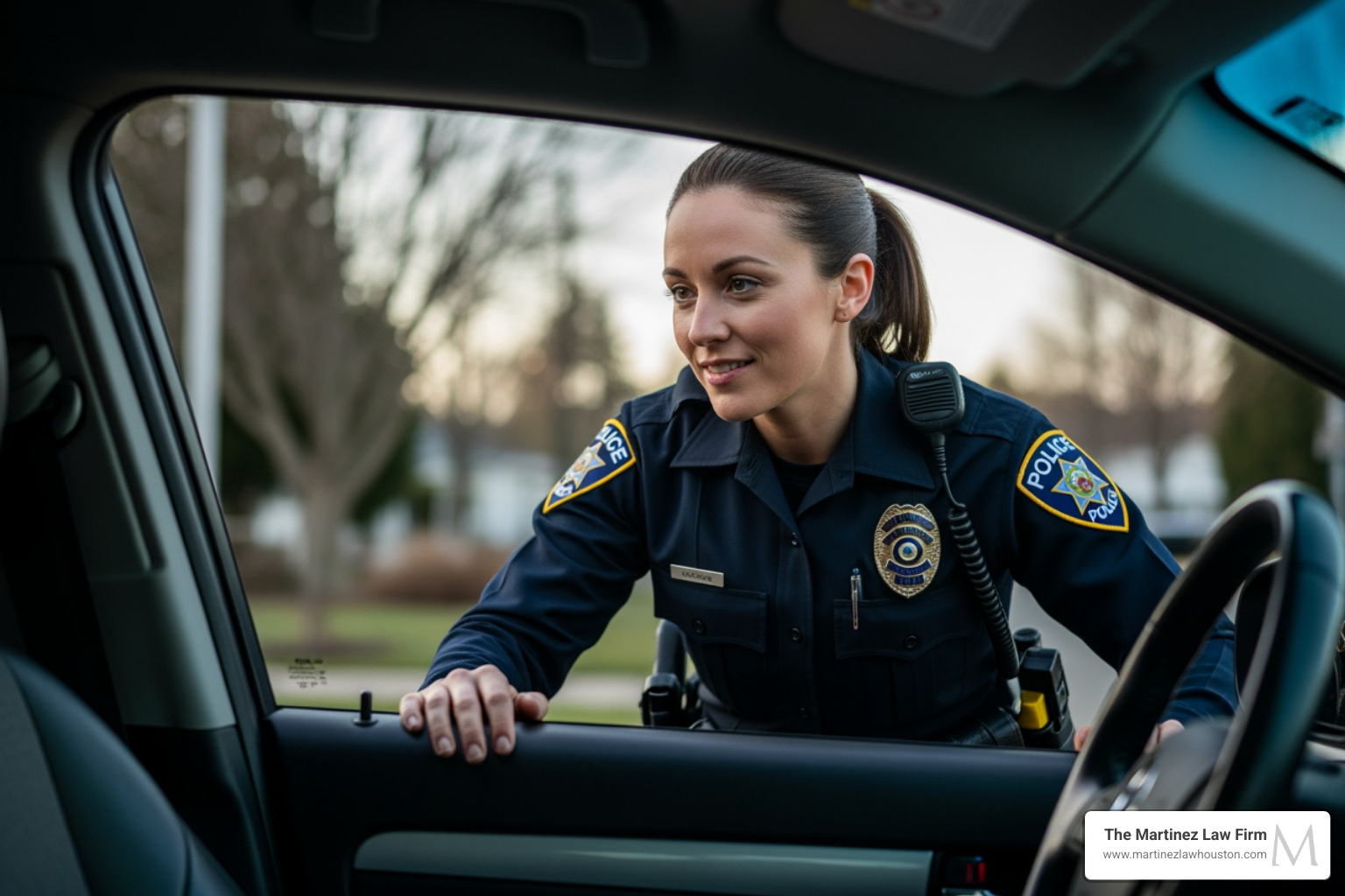 police officer looking through car window - plain view doctrine