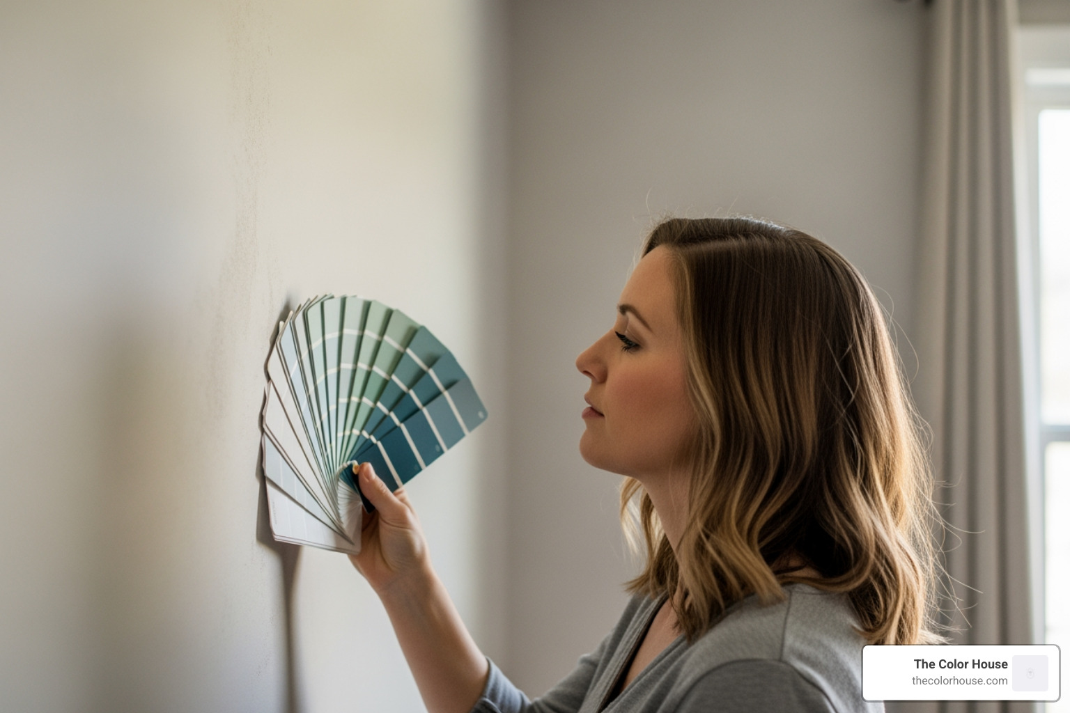 customer comparing swatches - paint store near me customer comparing swatches - paint store near me