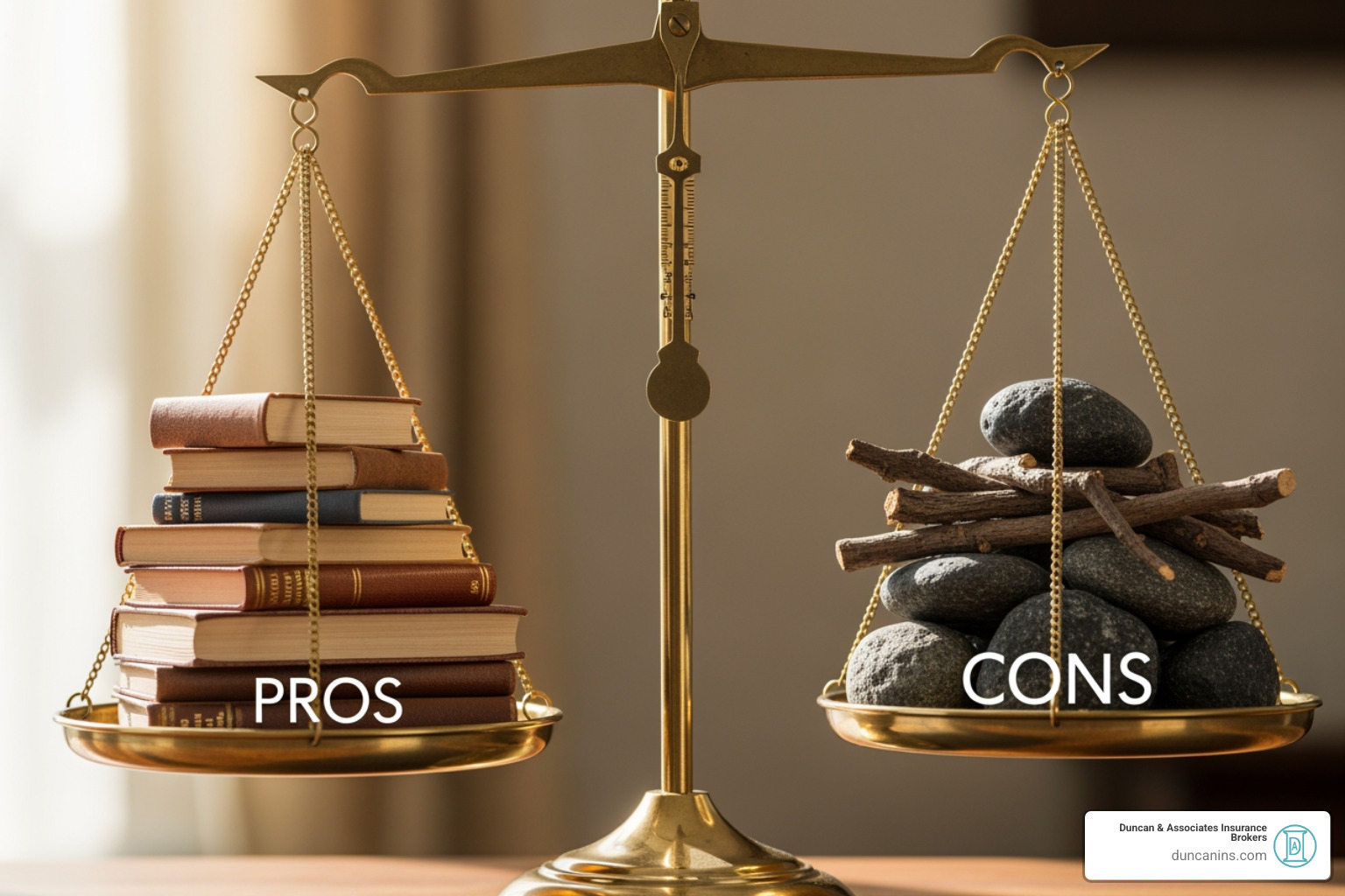scale balancing the pros and cons of an insurance policy - mortgage protection insurance