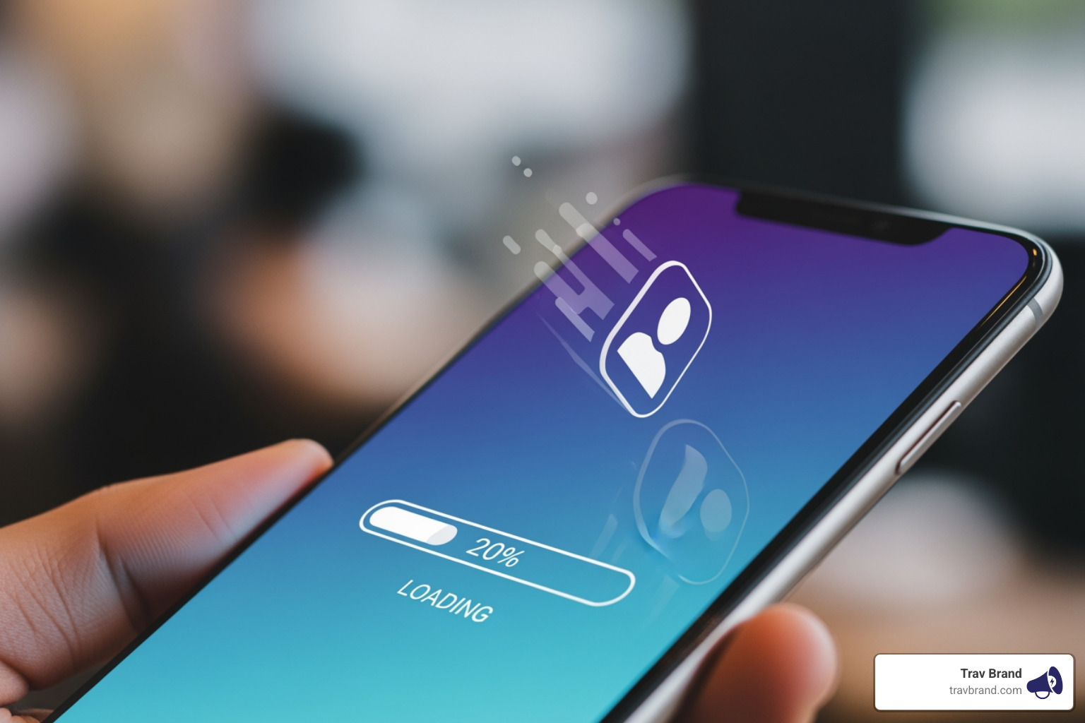 image of a loading bar on a mobile phone with a bouncing user icon - website conversion best practices image of a loading bar on a mobile phone with a bouncing user icon - website conversion best practices