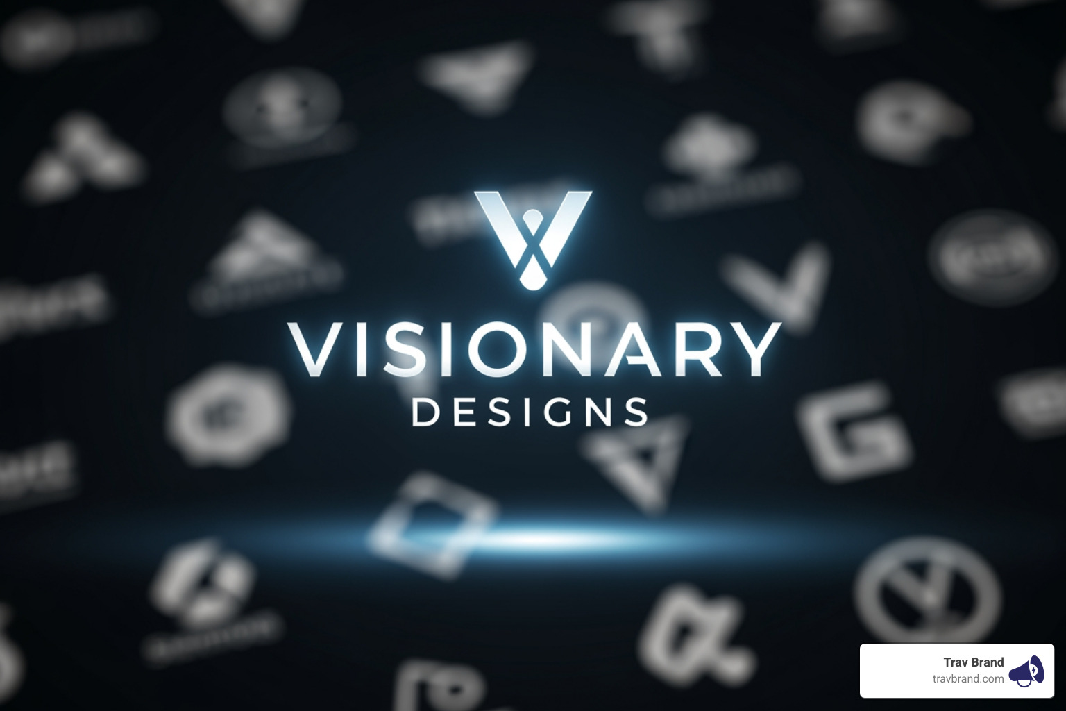 A striking image of a unique brand logo standing out brightly in a sea of blurred, generic logos - brand positioning services A striking image of a unique brand logo standing out brightly in a sea of blurred, generic logos - brand positioning services