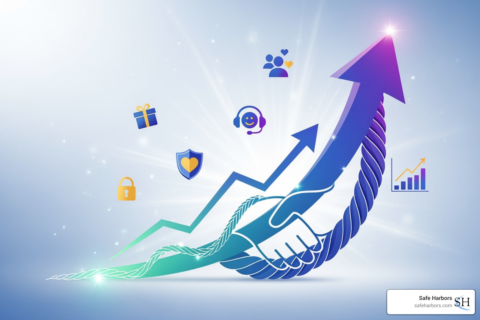 Graph showing the impact of high-touch service on customer loyalty and retention - Concierge style service