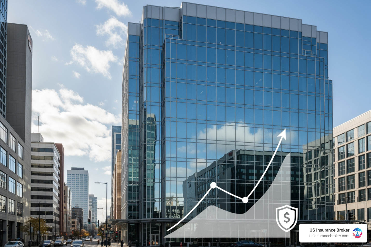 magnifying glass over an insurance policy document - commercial office space insurance cost